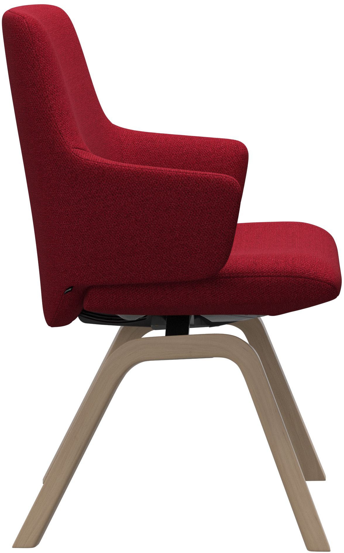 Stressless® Polsterstuhl »Laurel«, ROHLEDER Stoff Q2 FARON, Low Back mit Armlehne, Größe L, mit schräggestellten Beinen in Schwarz