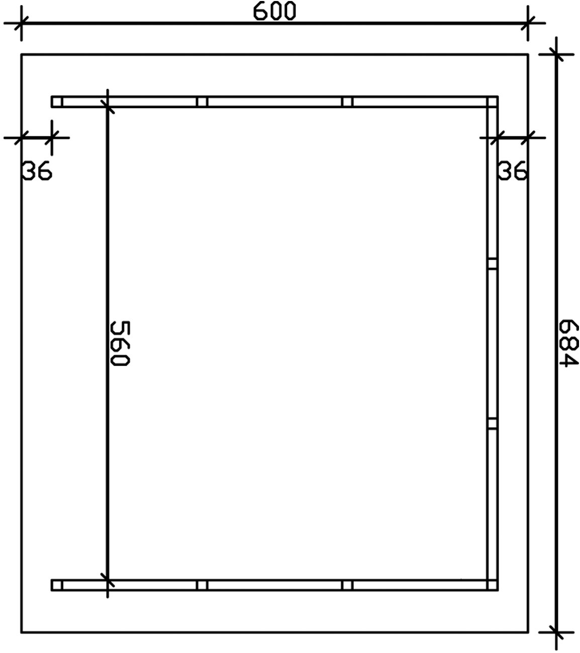 Skanholz Doppelcarport »Schwarzwald«, 560 cm, Eiche hell, mit Dachlattung