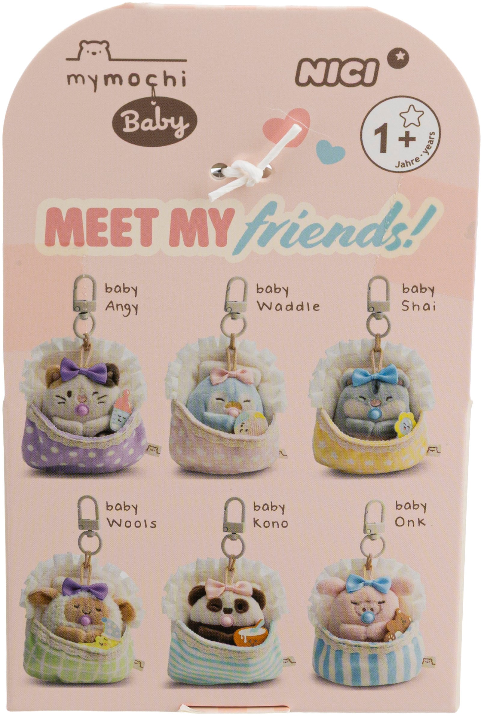 Nici Kuscheltier »mymochi, Set Panda Kono 7cm mit Breischale & Bettchen mit Karabiner« in Geschenkbox