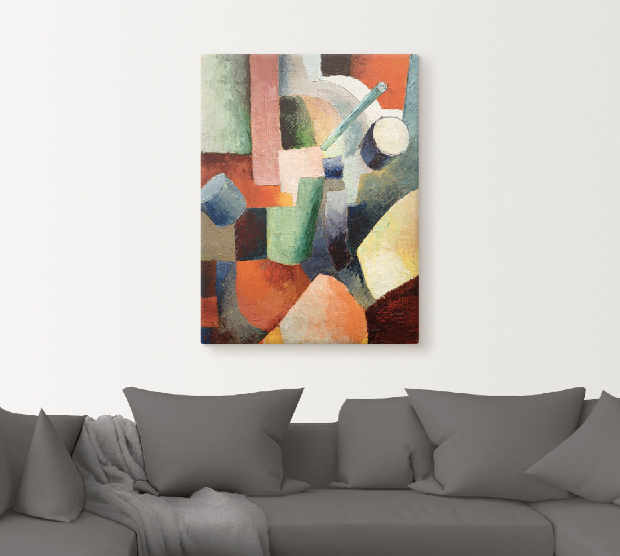 Artland Leinwandbild »Farbige Formenkomposition«, Muster, (1 St.), auf Keilrahmen gespannt