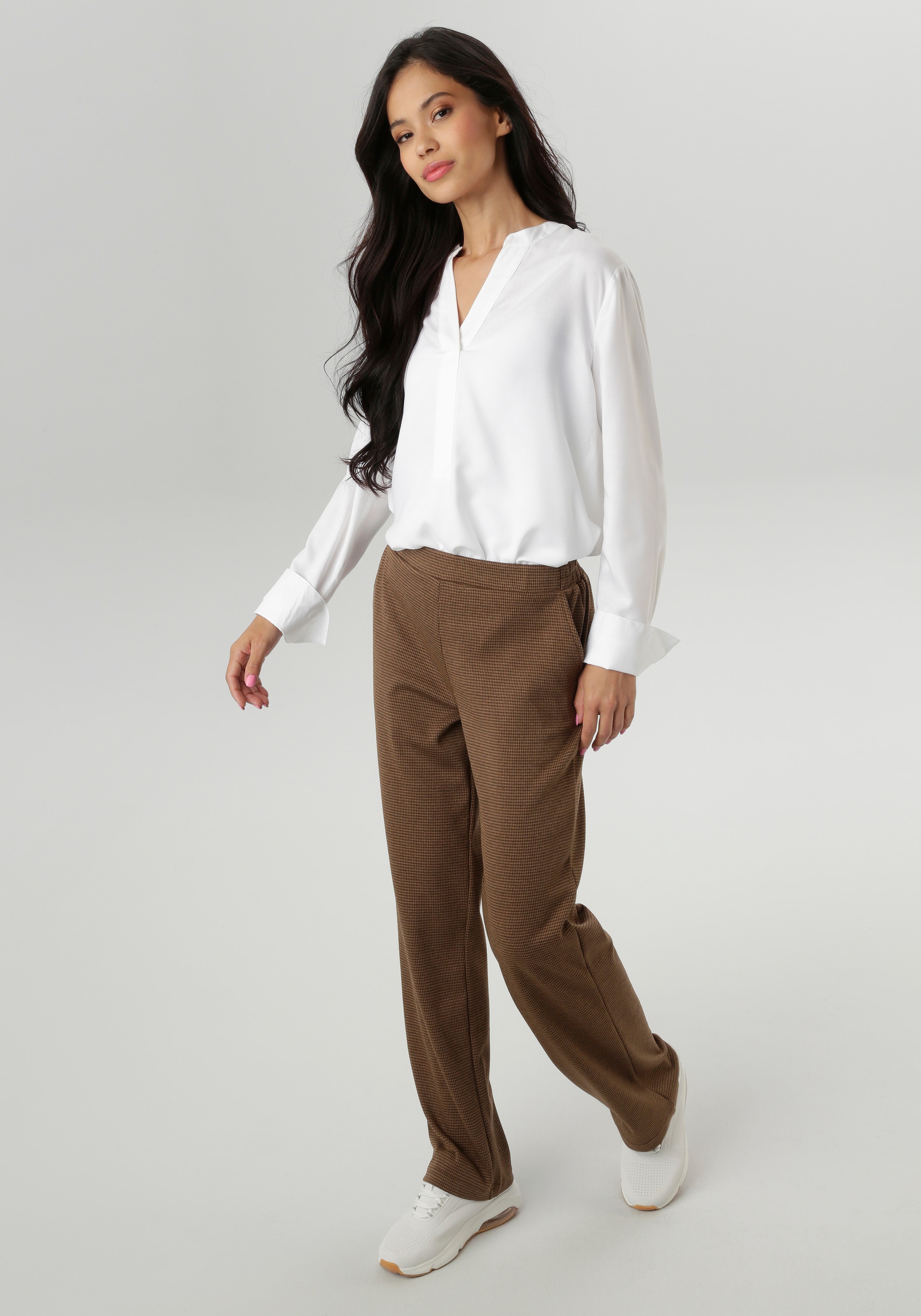 Aniston SELECTED Schlupfhose  mit trendiger Karomusterung - NEUE KOLLEKTION