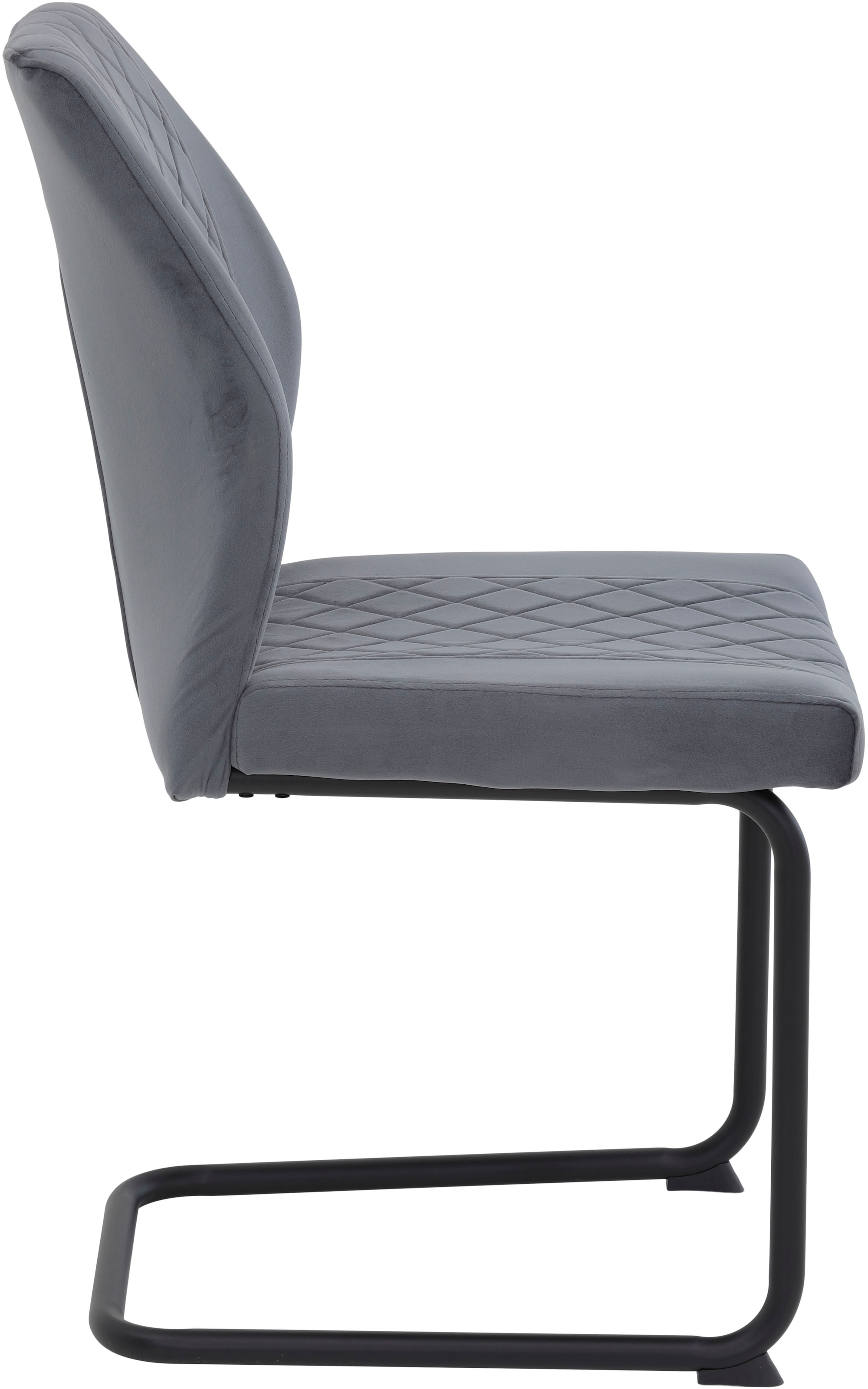 HELA Freischwinger »OSLO«, (Set), 4 St., Microfaser-Samtvelours, Freischwinger,Rautensteppung,Microfaser Samtvelour,140kg belastbar