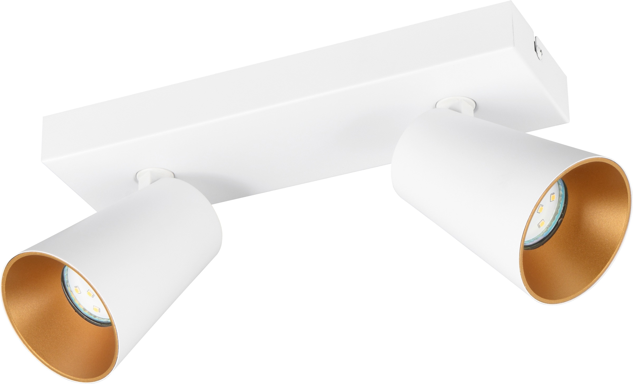 TRIO Leuchten Deckenstrahler »SHARP, Spot mehrflammig exkl GU10 max 10W schwenkbar & drehbar« GU10 1 Stk. warmweiß - kaltweiß Schirm innen gold, Strahler für Wandmontage + Deckenmontage