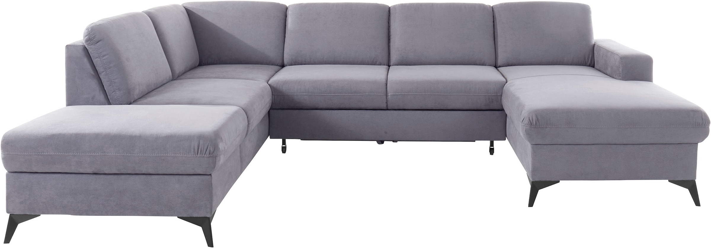 Places of Style Wohnlandschaft »Lolland U-Form«, Wahlweise mit Bettfunktion und Stauraum, auch mit abwischbarem Bezug