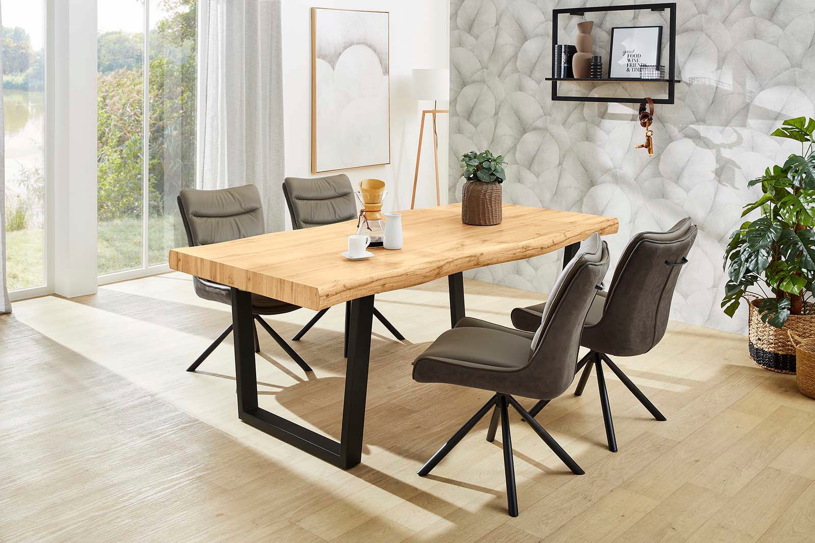 Jockenhöfer Gruppe Esstisch »Don«, in Baumkantenoptik, 200x100 cm, Plattenstärke 8 cm