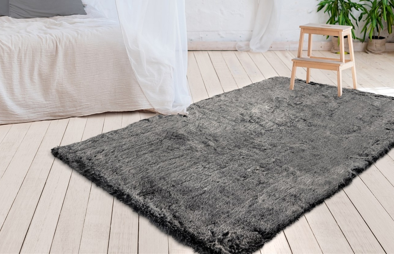 my home Hochflor-Teppich »Aysu«, rechteckig, 52 mm Höhe, einfarbiger Teppic günstig online kaufen