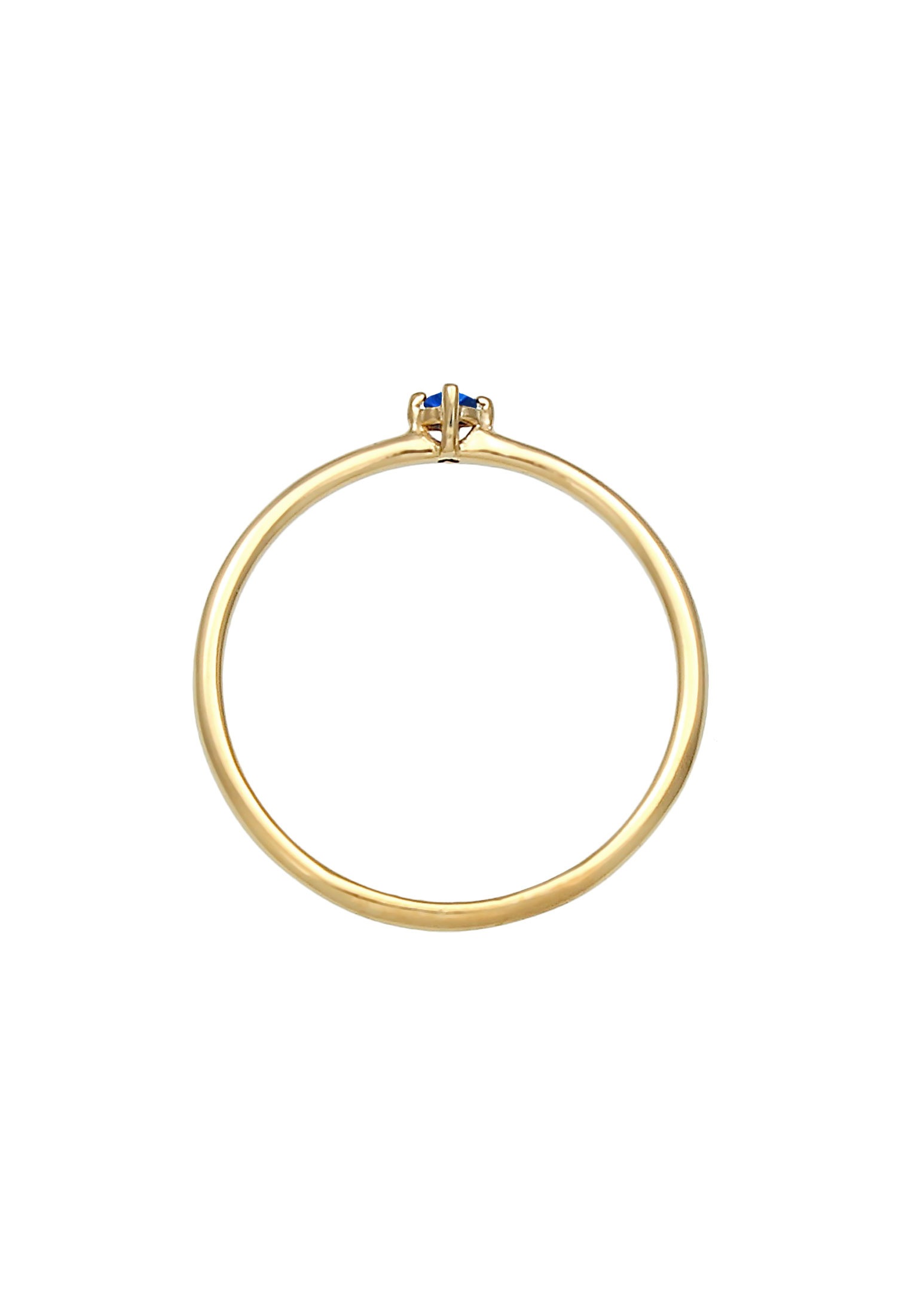 Elli Fingerring »Solitär synthetischer Saphir Blau 925 Silber«