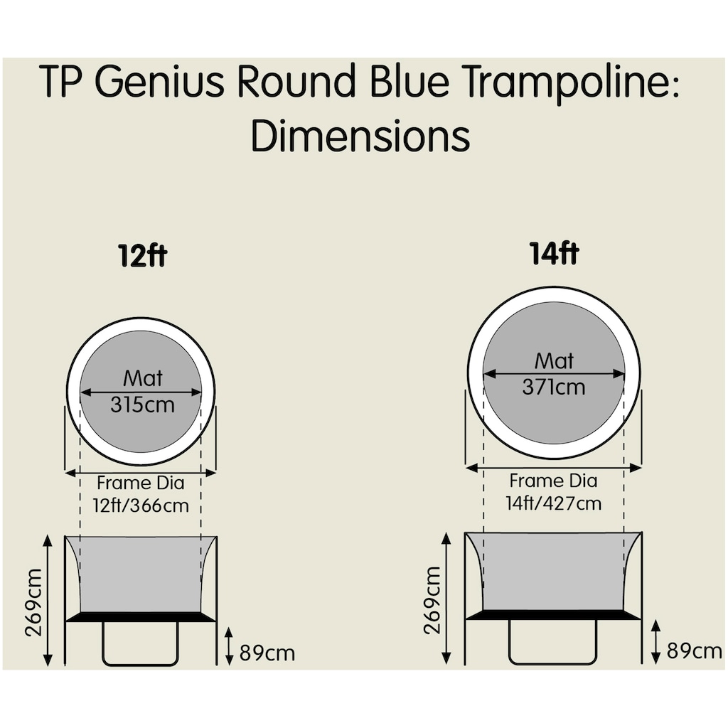 TP Toys Gartentrampolin »Genius«