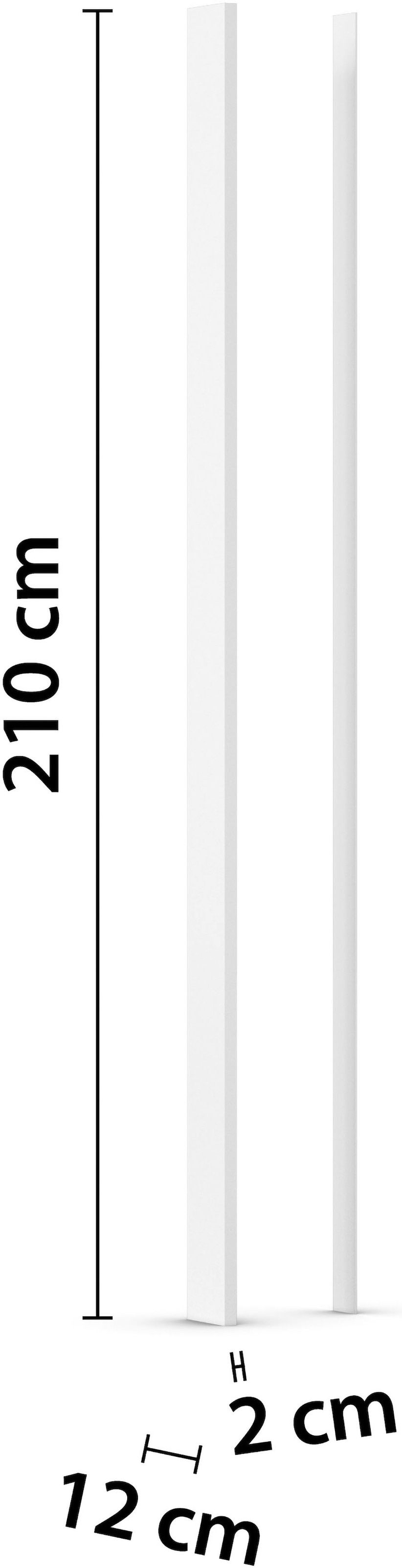 OTTO home Möbelblende »Ausgleichsleiste Abstandsleiste Zwischeneinbau AGORDO« in zwei Höhen verfügbar: 210/229 cm MADE IN GERMANY,  für Anbau von Drehtüren- und Eckschrank an Schwebetürenschrank