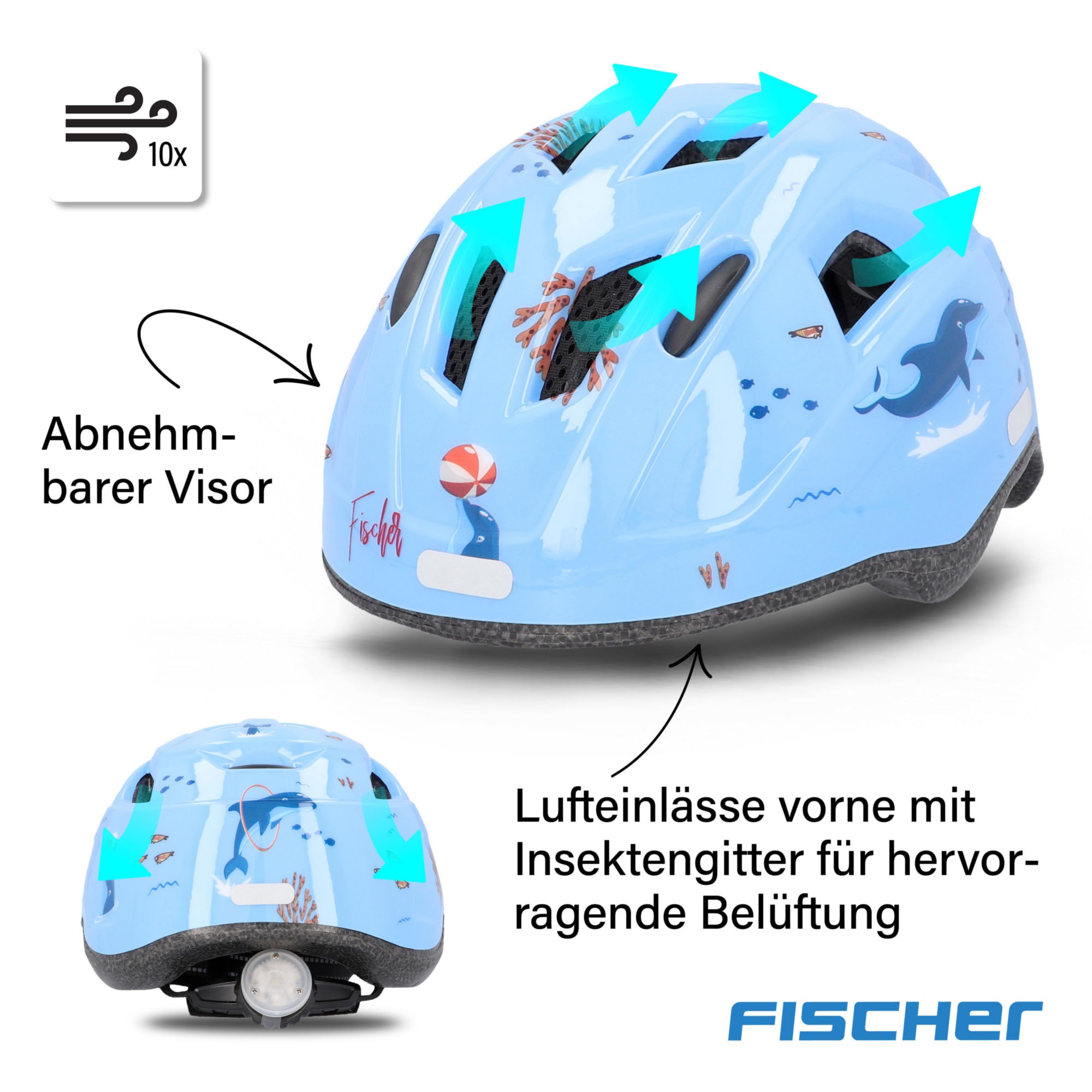 FISCHER Fahrrad Kinderfahrradhelm »Plus Dolphin XS/S«