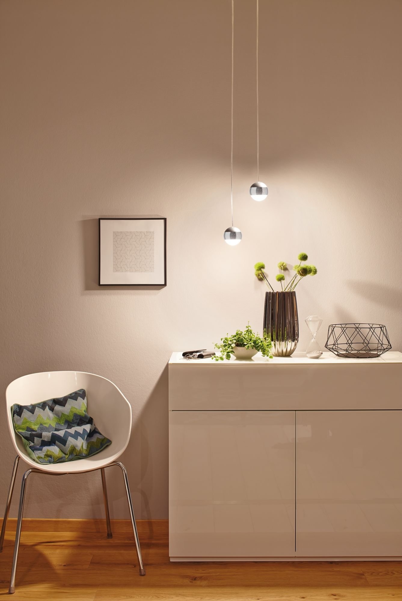Paulmann Schienensystem-Leuchten »URail Pendel Capsule II 400lm 6,3W 2700K 230V Schwarz matt, Chrom«, dimmbar