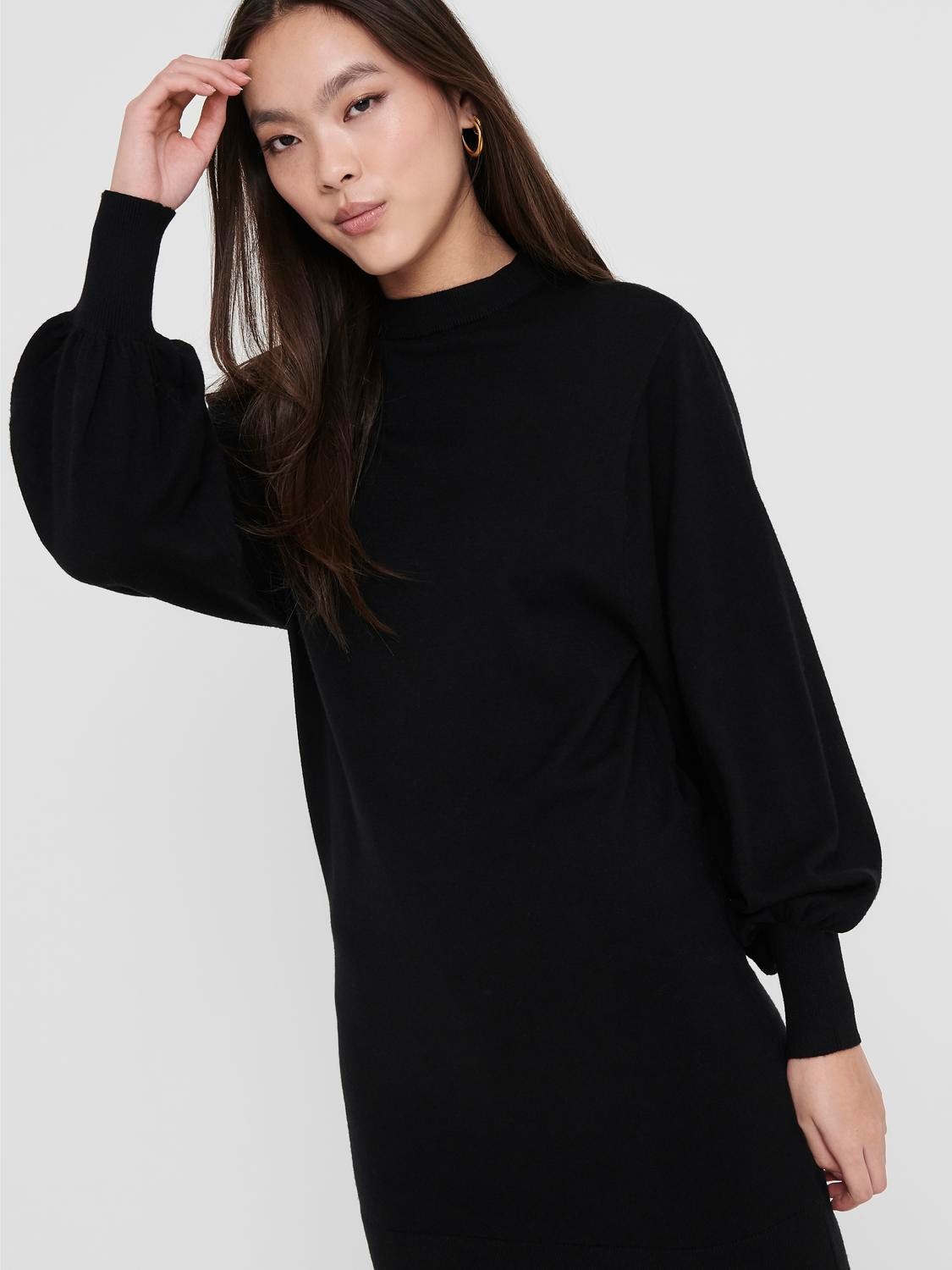 ONLY Strickkleid »ONLLABELLE LIFE L/S DRESS KNT NOOS« mit modischen Ballonärmeln