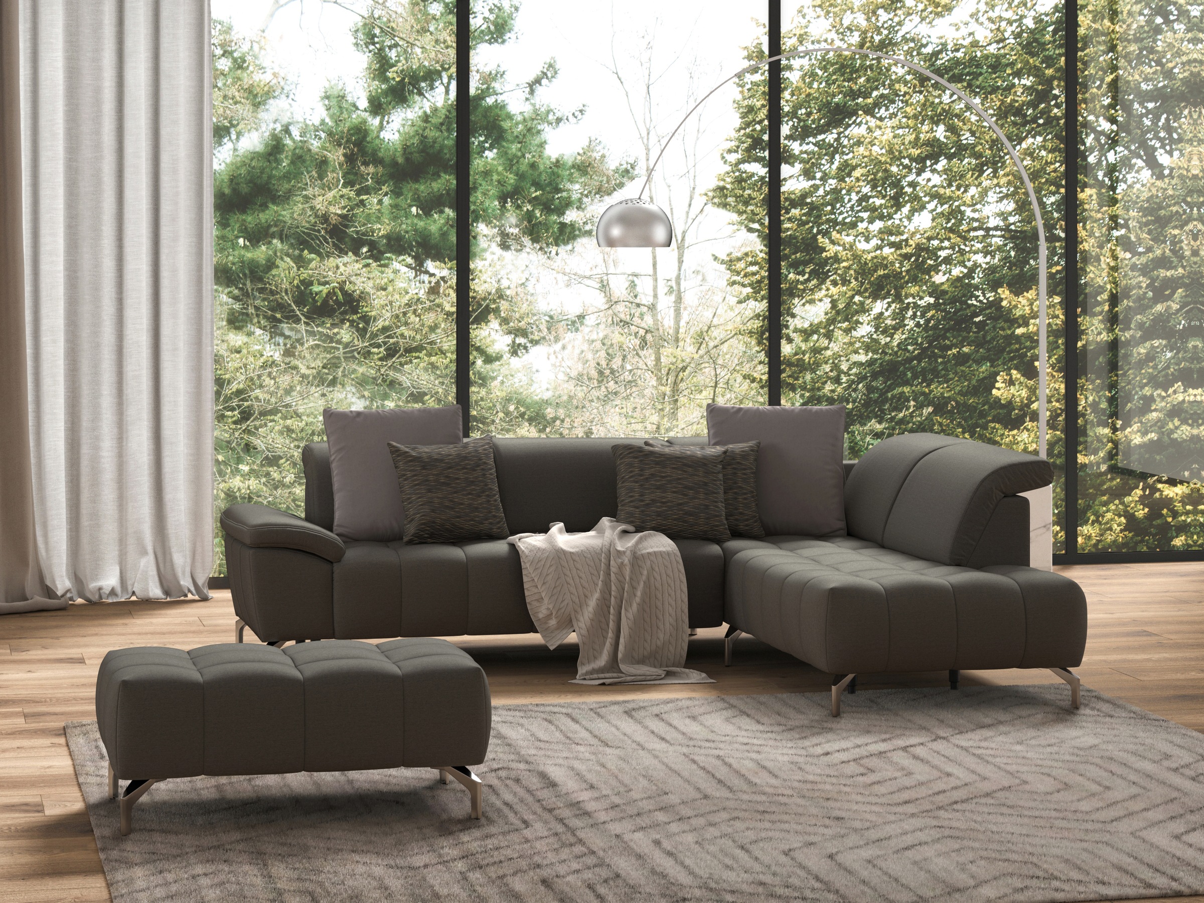 sit&more Hocker »Cool« mit silberfarbenen Füßen