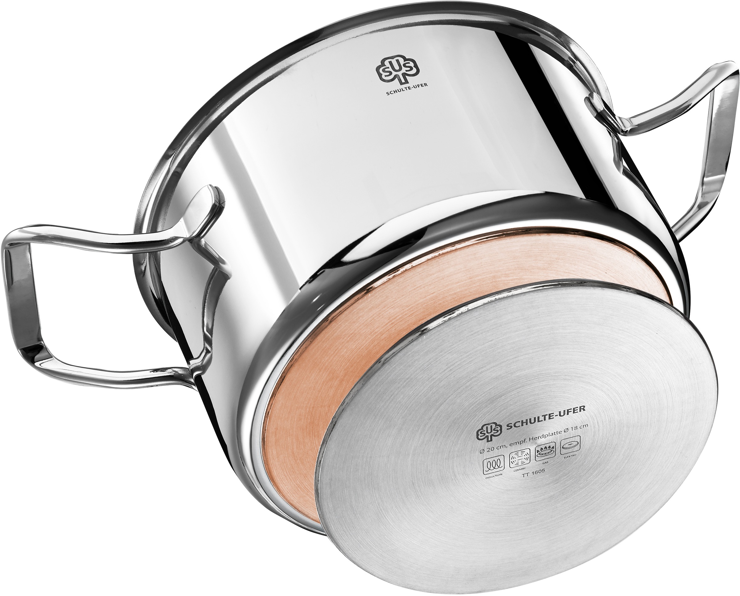 SCHULTE-UFER Topf-Set »Turbo Line« Set, je 1 Fleischtopf 16/20/24 cm, 1x Br günstig online kaufen