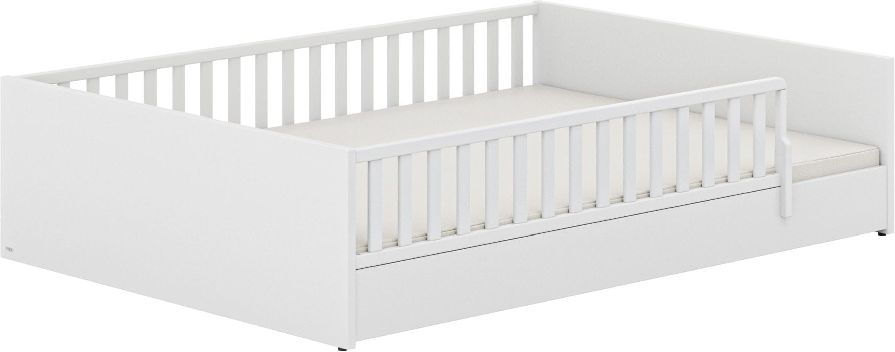 PAIDI Kinderbett »LITTLE FLO, vom Baby bis zum Teeni, in mehreren Farben und Breiten«, (Breite/Länge: 90x200cm + 120X200cm +140x200cm), umbaubar zum Kinder- oder Jugendbett, Bodenbett auch als Sofa nutzbar