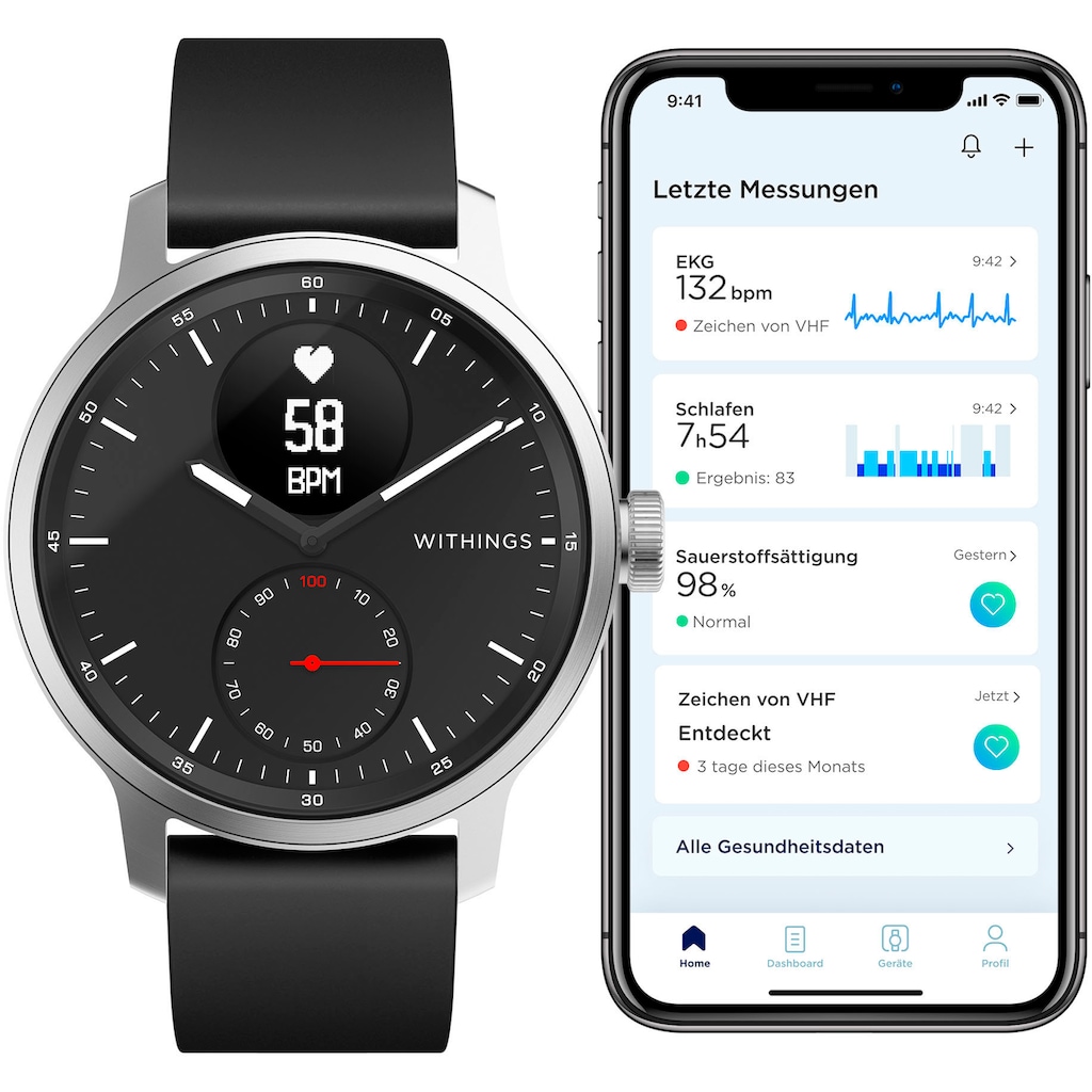 Withings Smartwatch »ScanWatch, 42mm«, (Proprietär)