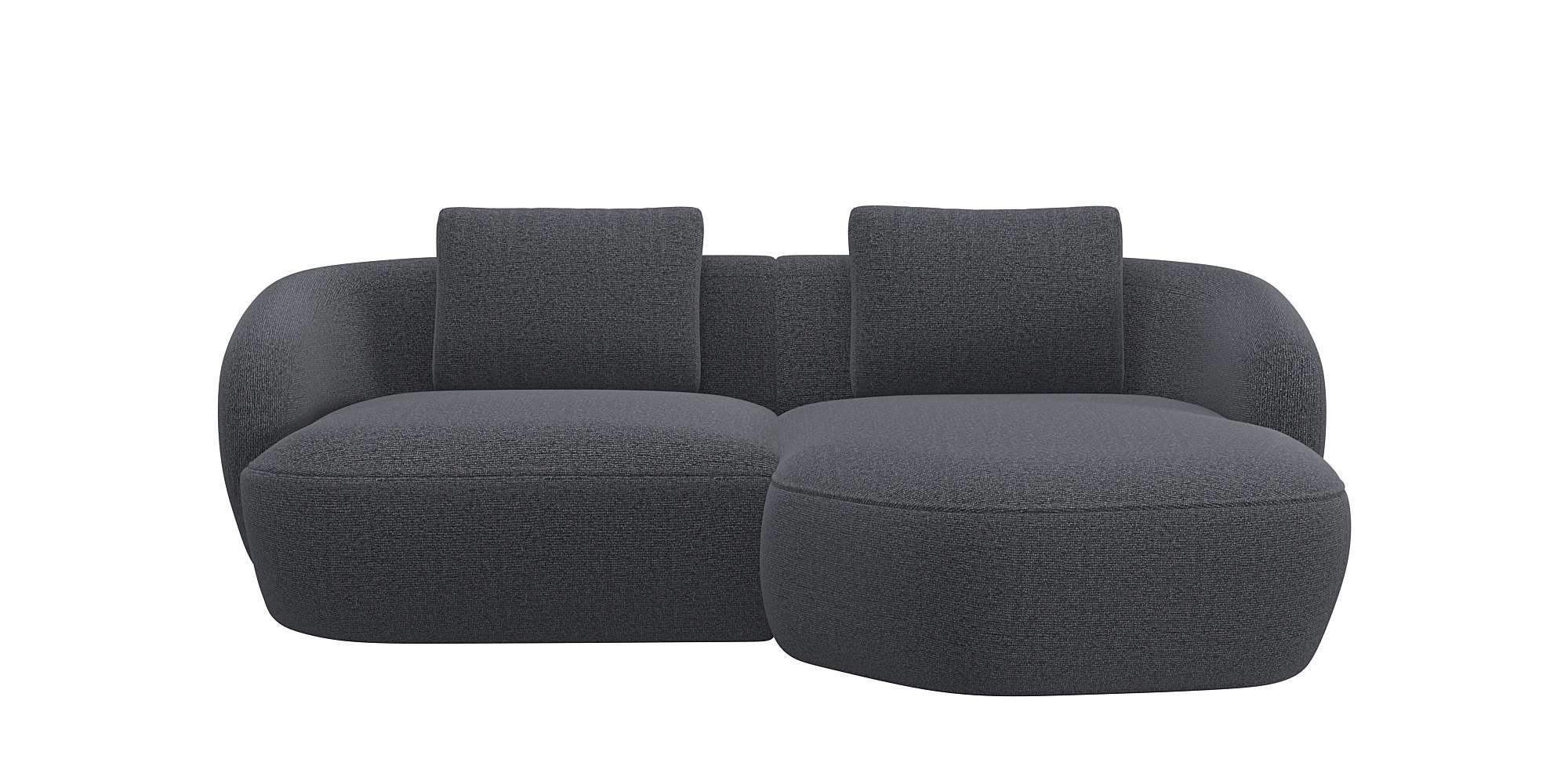 FLEXLUX Wohnlandschaft »Torino, rund, L-Form, Sofa-Ecke mit Recamiere, Long günstig online kaufen