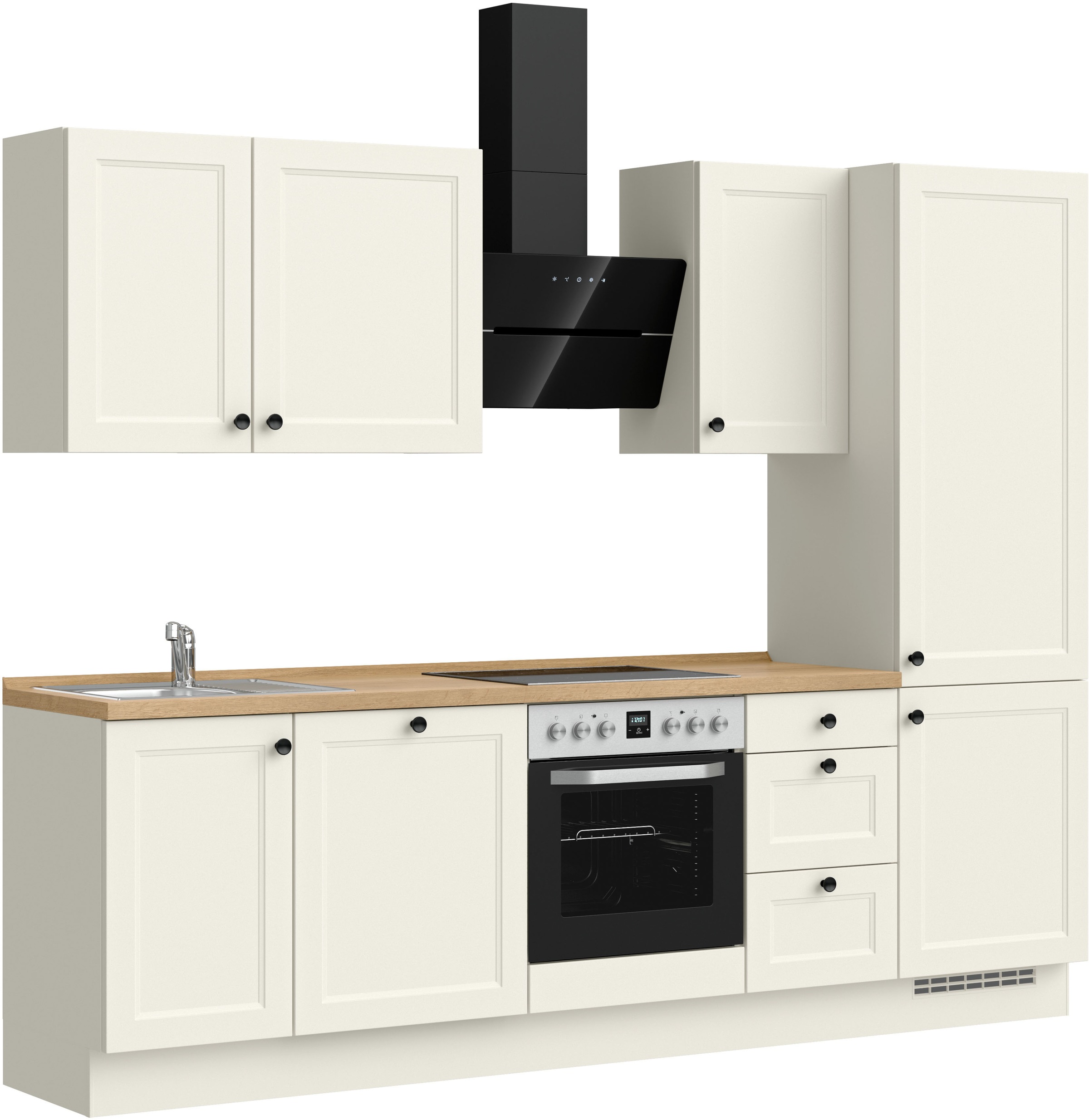nobilia® Küchenzeile »"Cascada II"«, vormontiert, Breite 270 cm, Ausrichtung wählbar, wahlw. mit E-Geräten