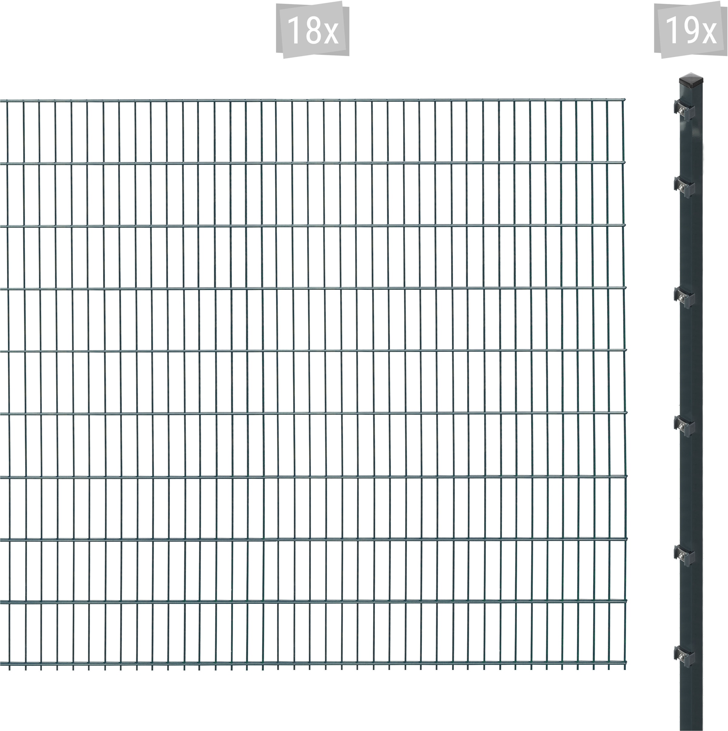 Arvotec Doppelstabmattenzaun »ESSENTIAL 183 zum Einbetonieren«, Zaunhöhe 183 cm, Zaunlänge 2 - 60 m