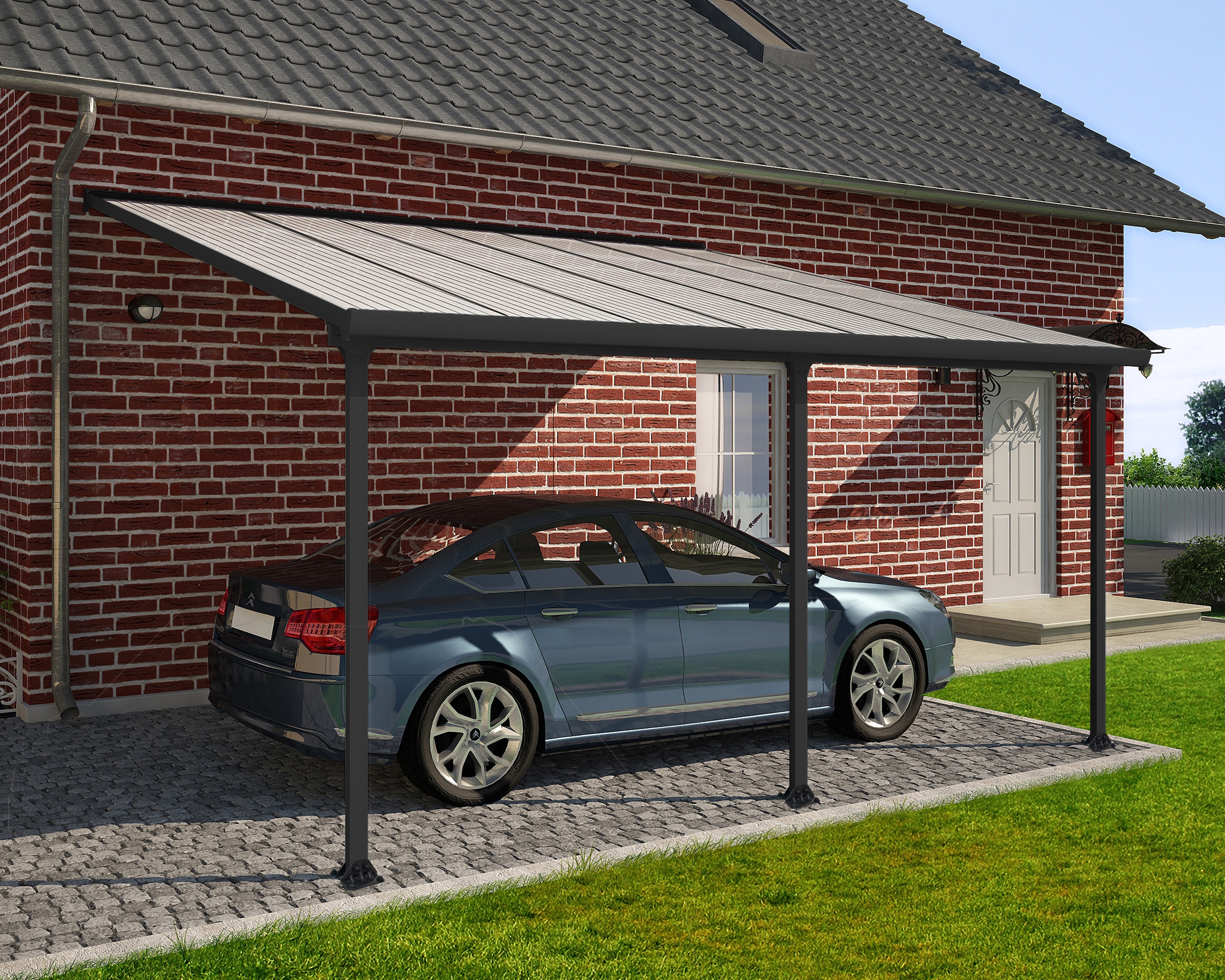 Palram - Canopia Terrassendach »Feria Alu Terrassenüberdachung«, einfache DIY Montage