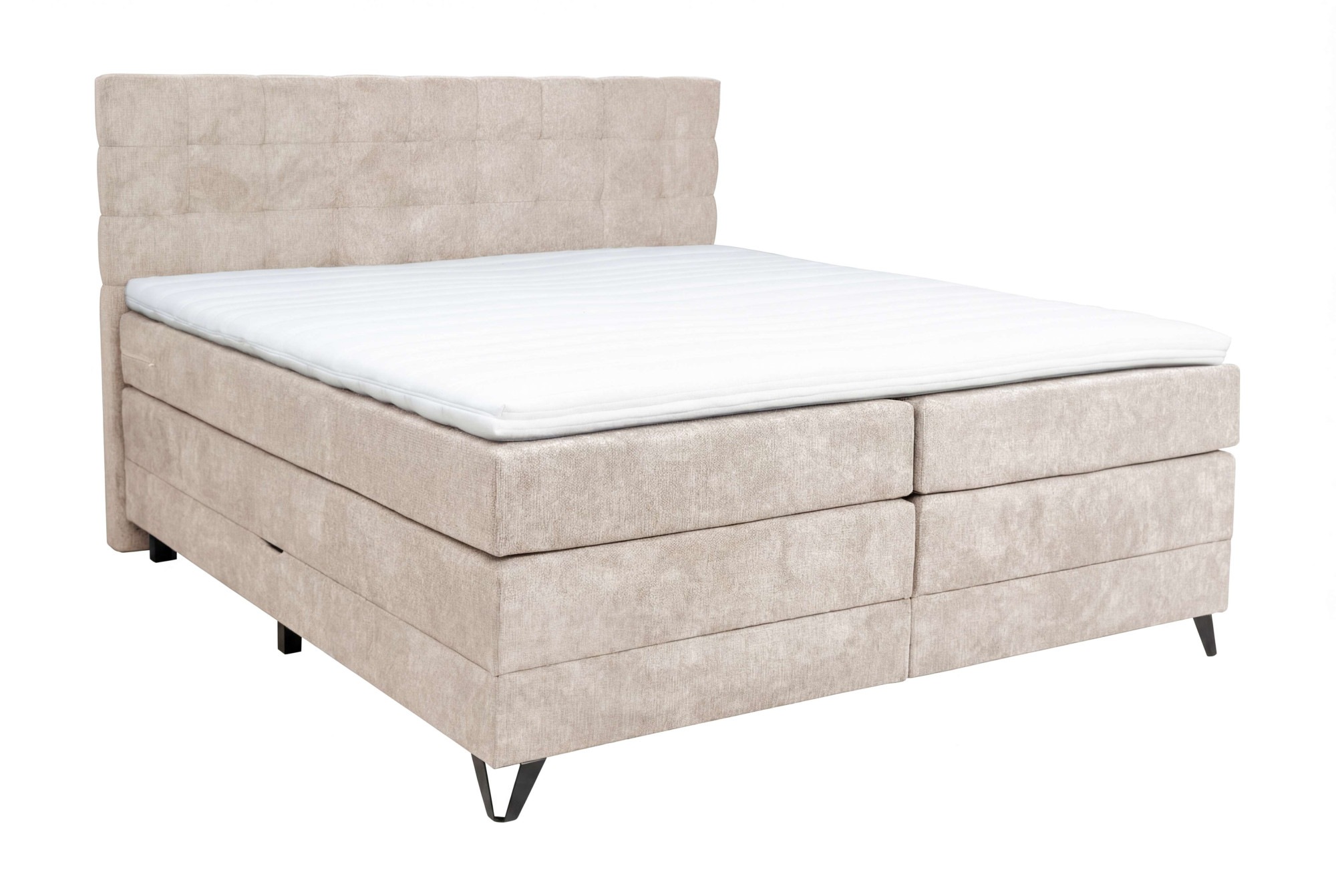 Home affaire Boxspringbett »Ilona, Doppelbett, Polsterbett, Federkernbett, Komforbett, 160, 180 cm« inkl. Topper, zwei Bettkästen, Taschen-Federkernmatratze, Härtegrad 3