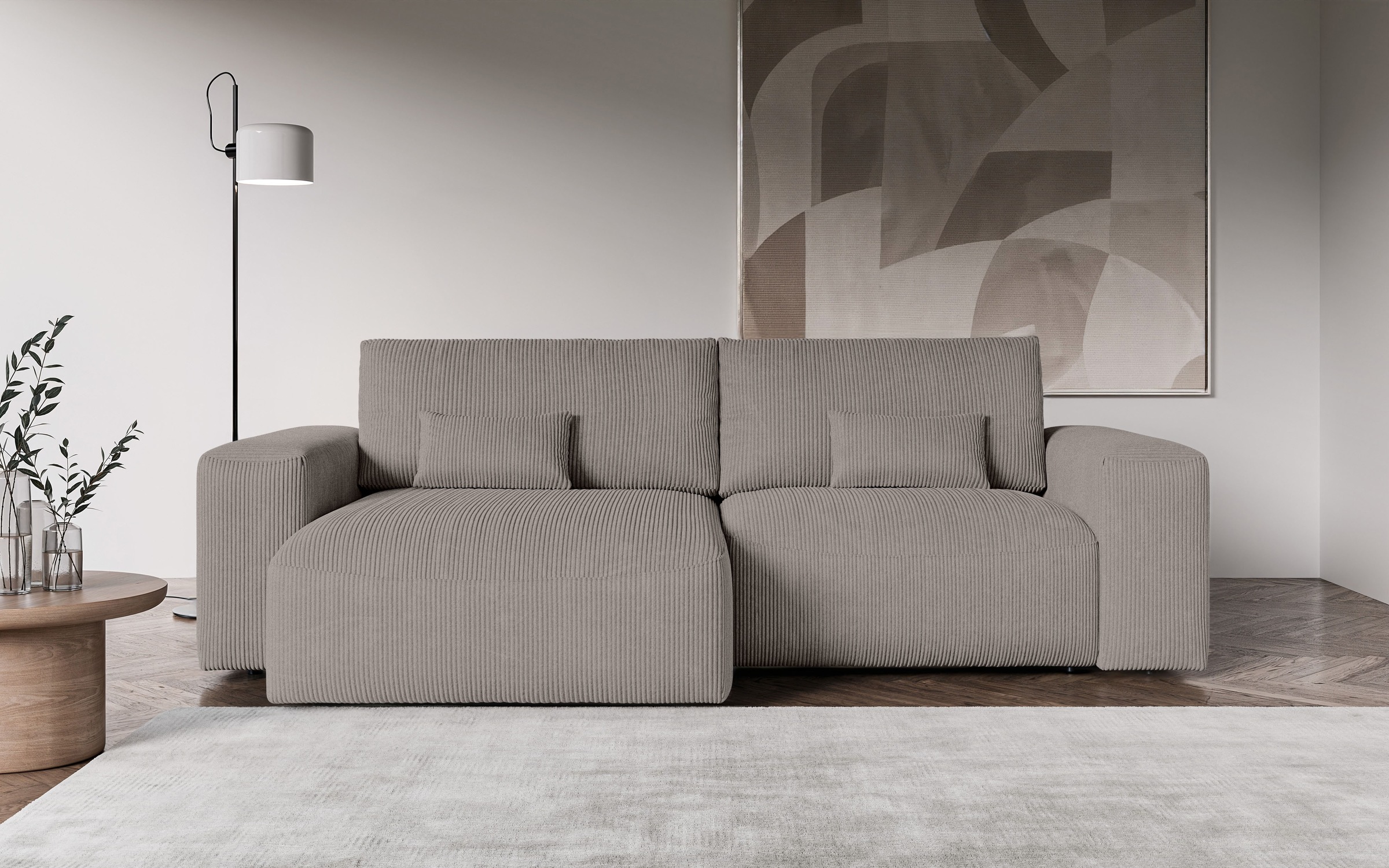 OTTO home Ecksofa »MATTS Schlafsofa mit Bettkasten, Maße B/T/H: 265/159/89 günstig online kaufen