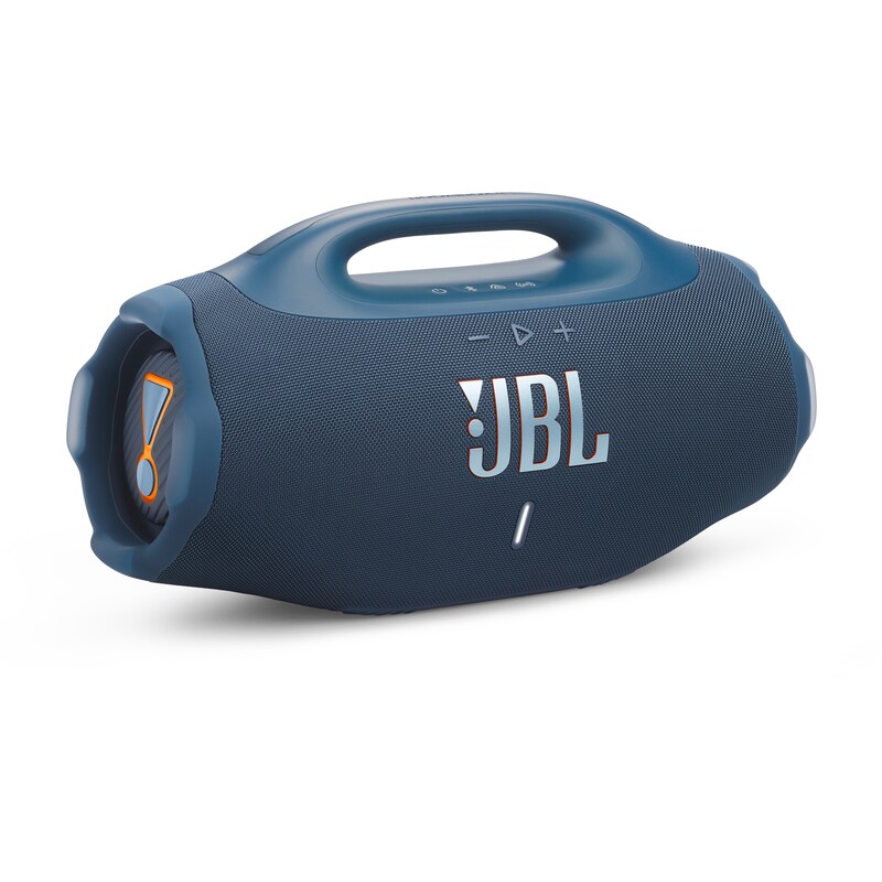 JBL Bluetooth-Lautsprecher »Boombox 4« (Bluetooth Bass- und Lautstärkeregelung 65 W) Akku austauschbar für noch längeren Musikgenuss Blau Zwei...