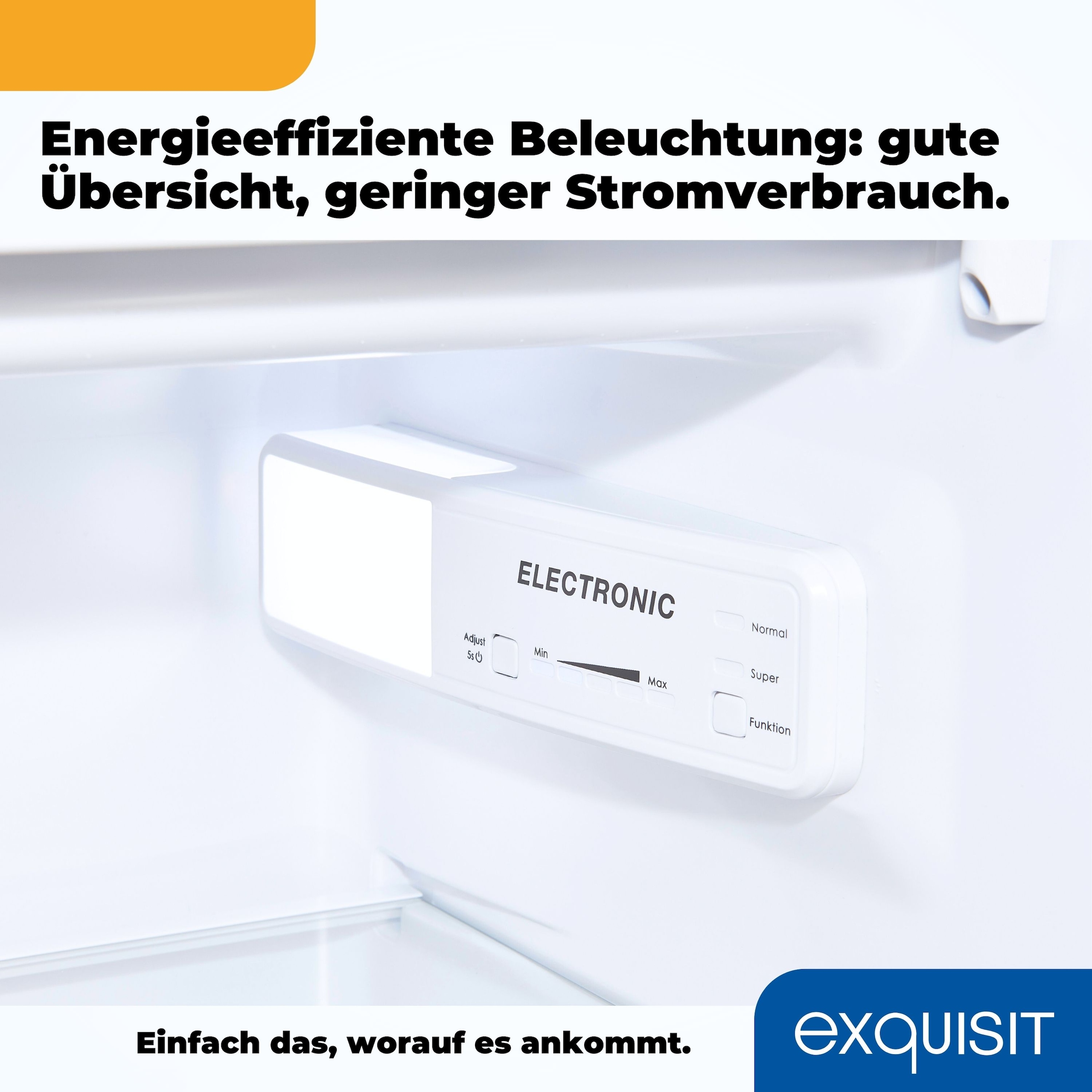 exquisit Kühlschrank »KS185-4-HE-040E weiss« 122 cm hoch 55 cm breit 190 L Volumen, Schnellgefrieren, 4 Sterne