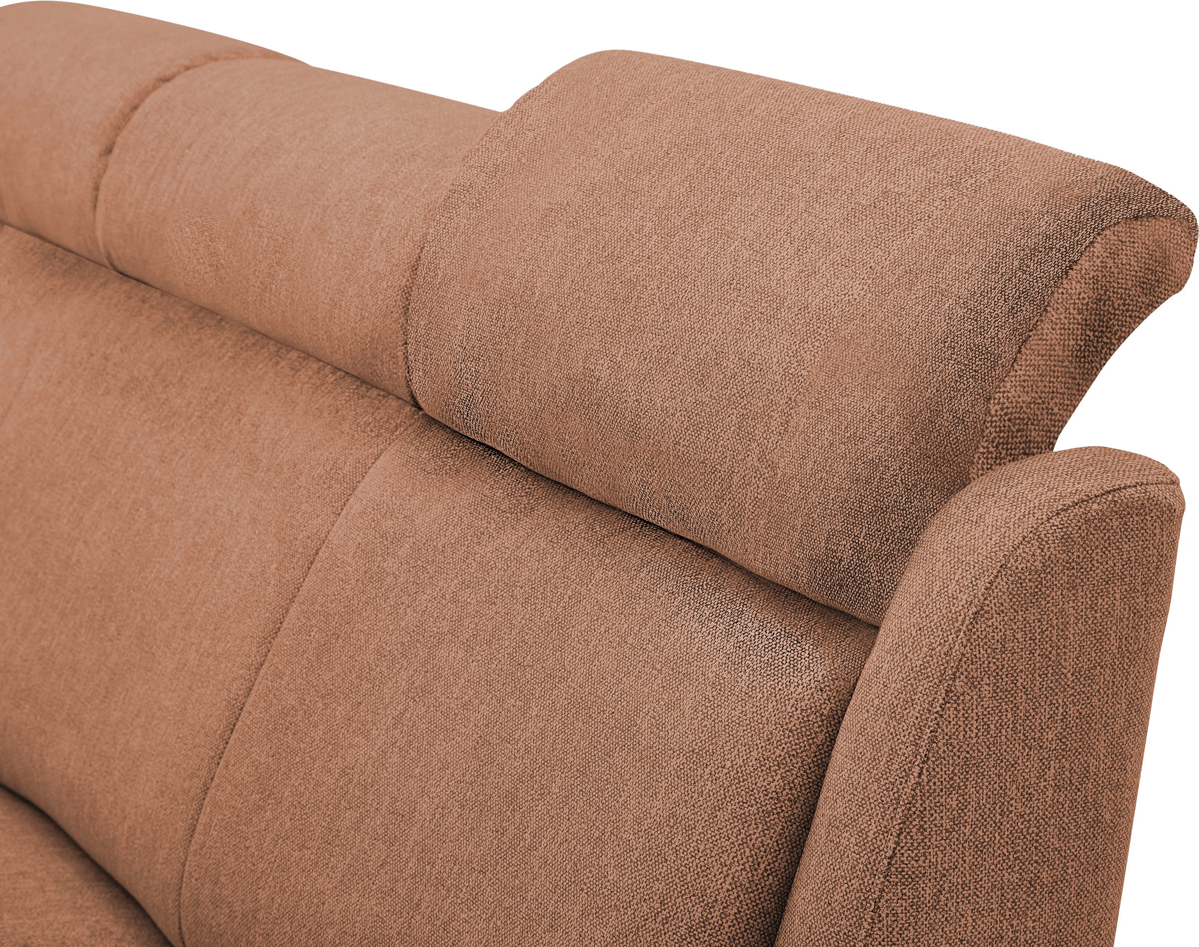VILLA BECK Ecksofa »Varese L-Form«, (2 St.), Kopfteilverstellung, wahlweise mit Sitzvorzug, in Sitzhöhe 49 cm