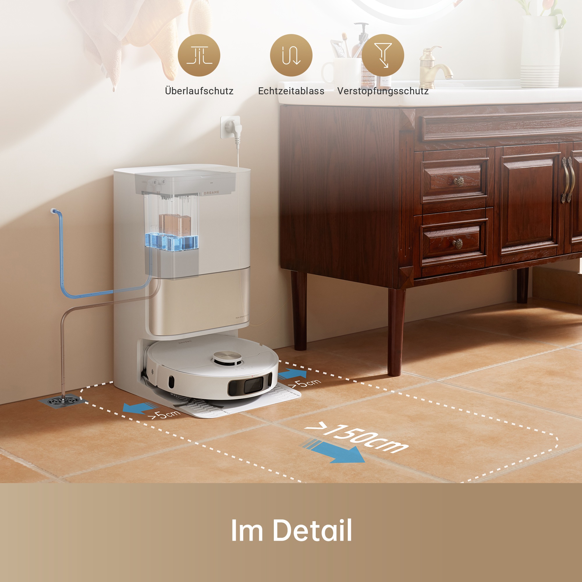 Dreame Staubsaugerrohr »Wasseranschluss-Set SP00477«
