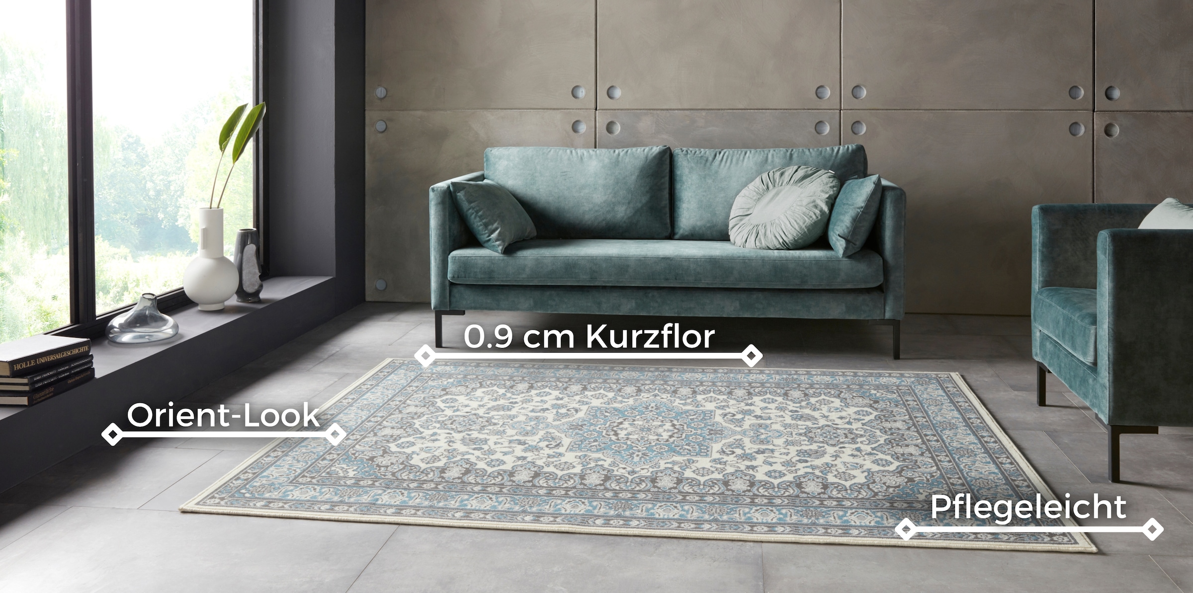 HANSE Home Teppich »Parun Täbriz«, rechteckig, 9 mm Höhe, Kurzflor, Orient, günstig online kaufen