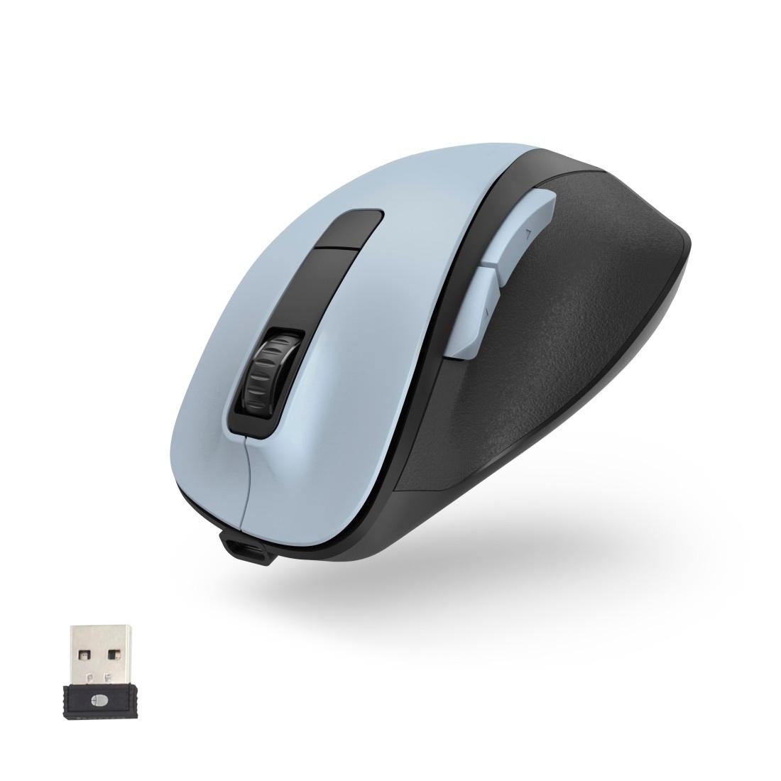 Hama ergonomische Maus »Optische 6 Tasten Funkmaus, ergonomisch, Rechtshänder, leise Tasten«, Funk