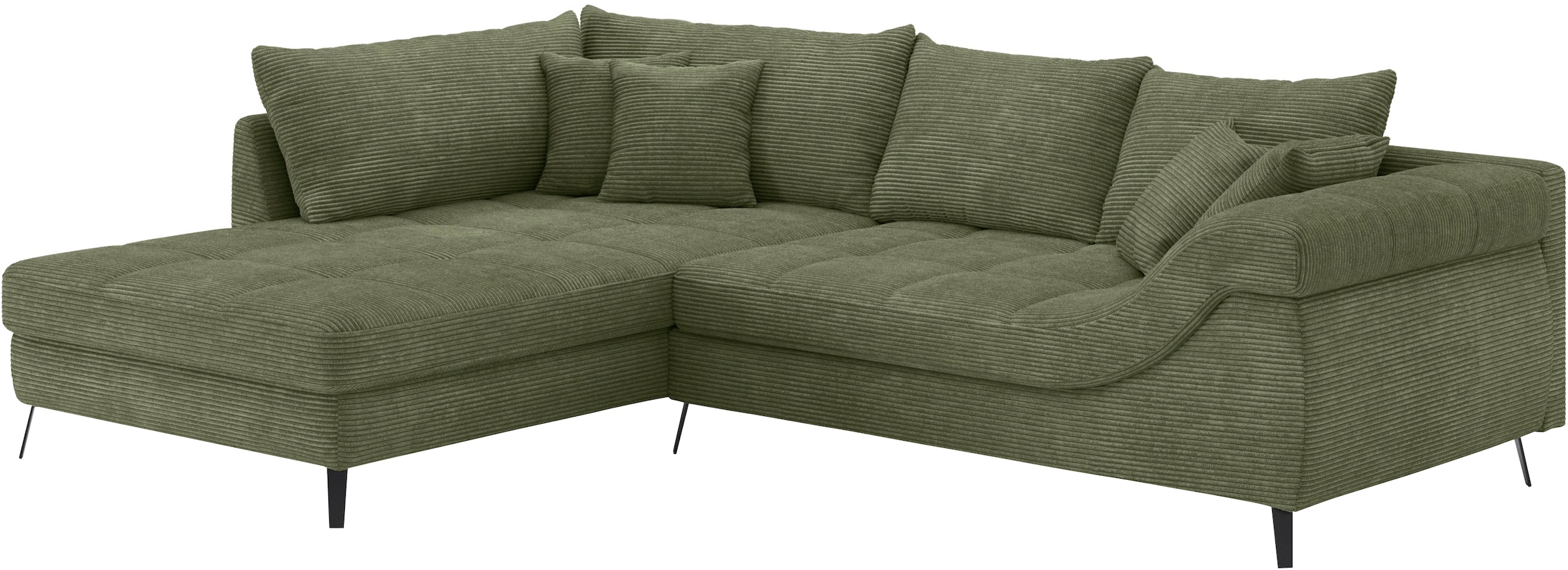 Mr. Couch Ecksofa »Portofino L-Form«, 4 Bezugsqualitäten, 13,5 cm hohe Meta günstig online kaufen