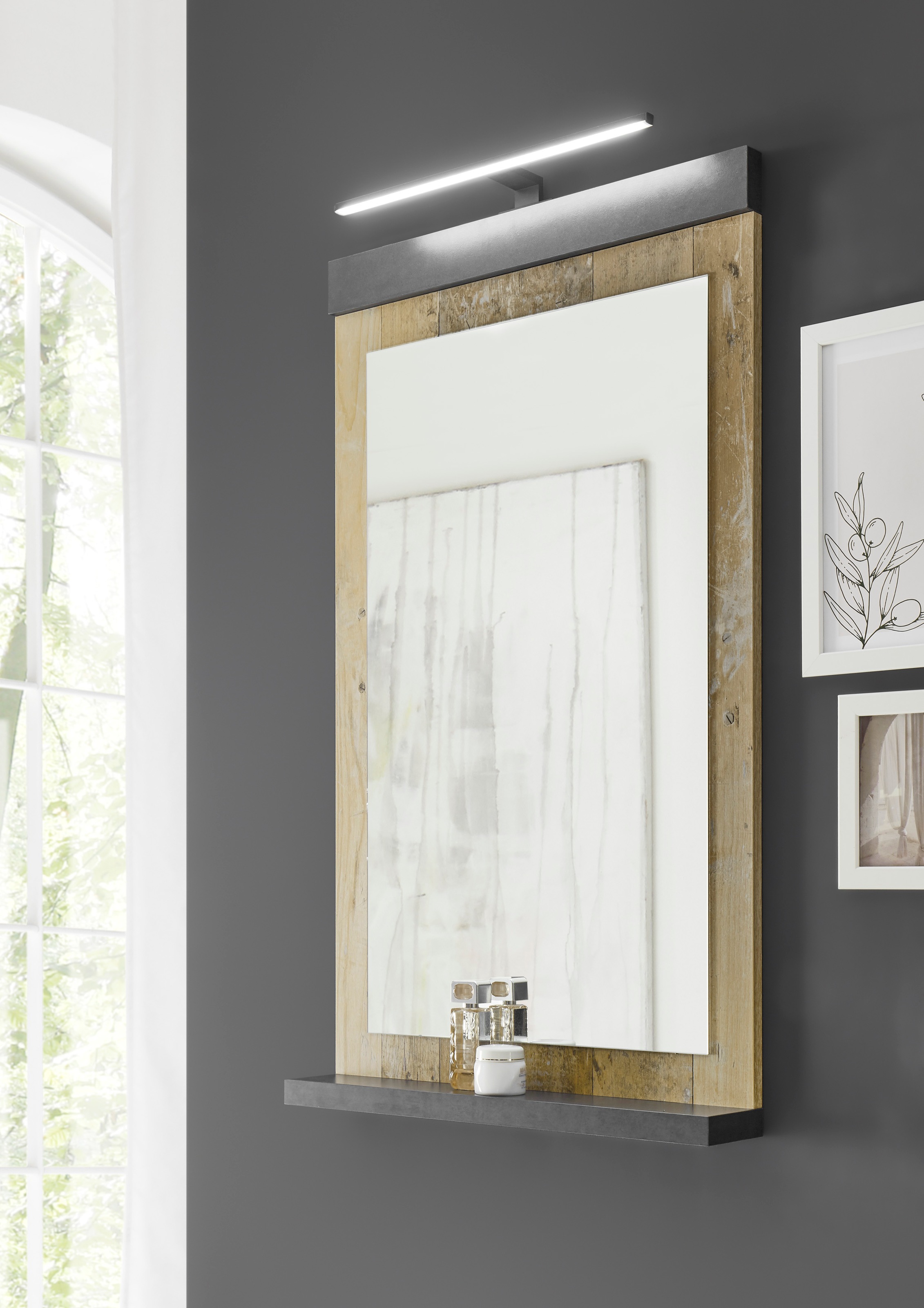 Home affaire Badspiegel »SHERWOOD«, (1 St.), Spiegel mit LED-Beleuchtung günstig online kaufen
