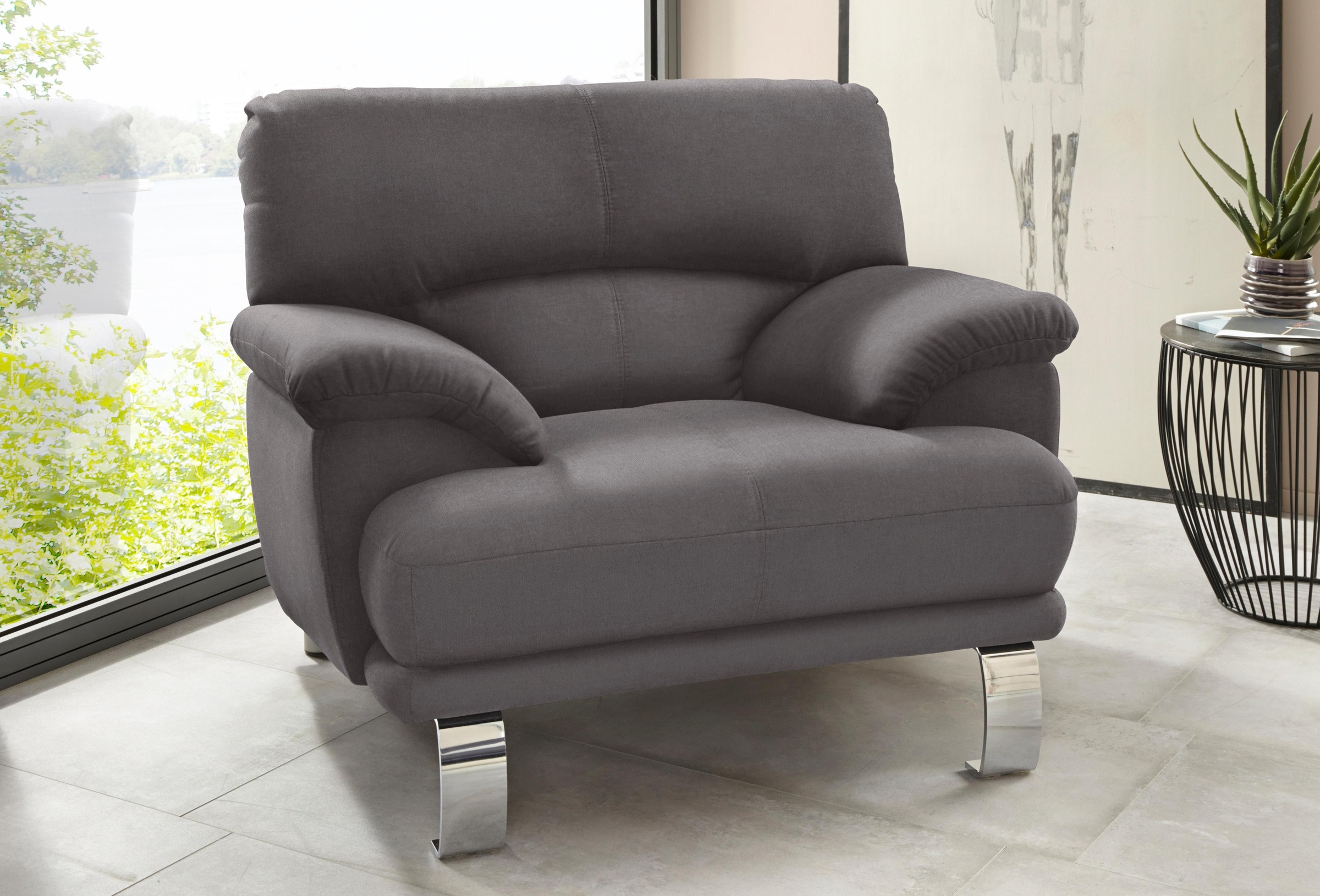 TRENDMANUFAKTUR Sessel »Cecilia II, Loungesessel in italienischem Design«, günstig online kaufen