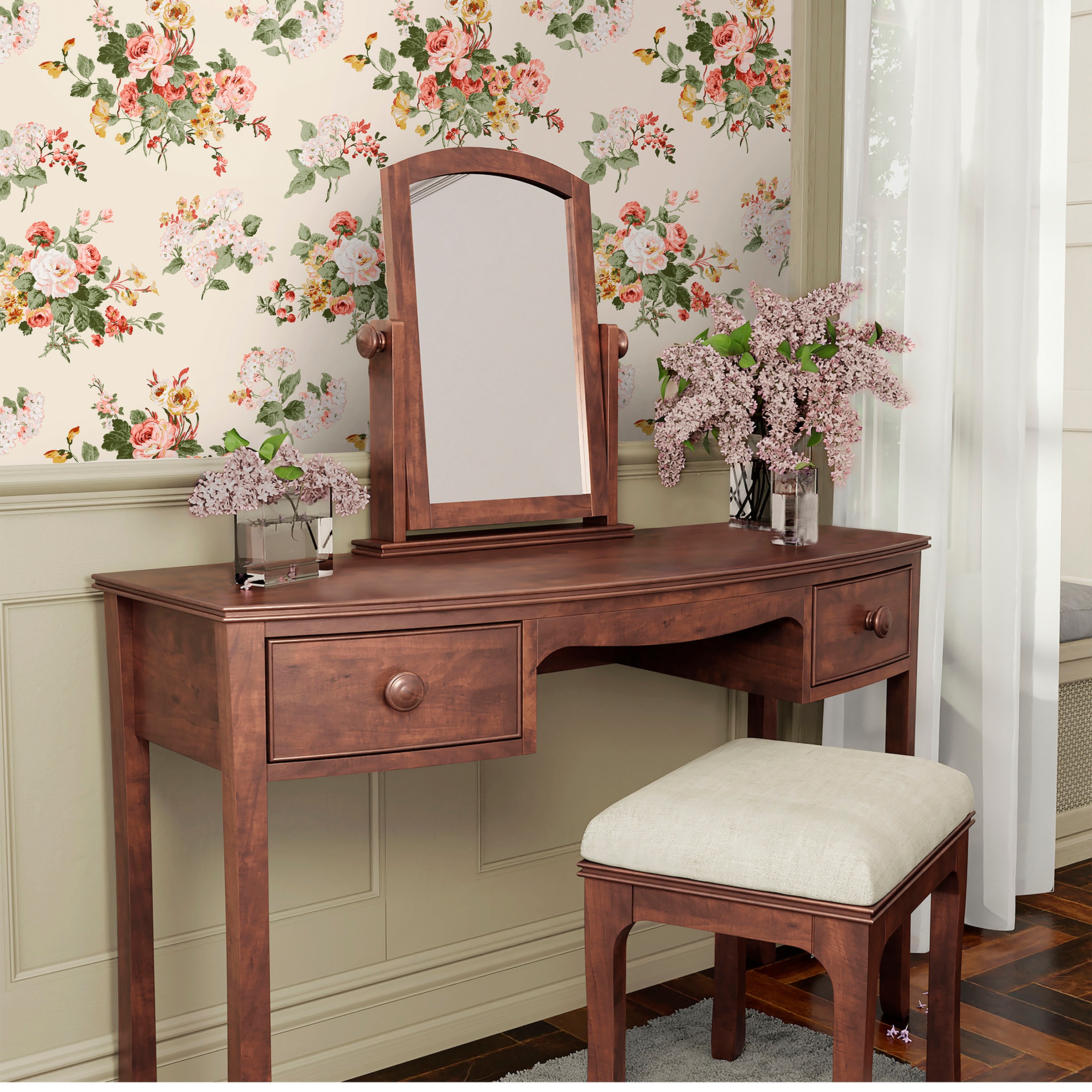 LAURA ASHLEY Vliestapete »Laura Ashley Rosemore Pale Sable Vliestapete«, geblümt, Laura Ashley Rosemore Pale Sable Vliestapete