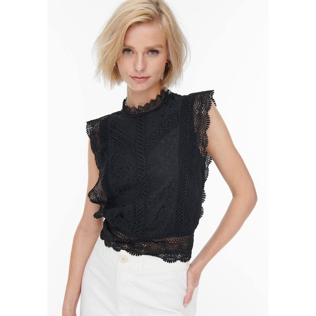 ONLY Spitzenshirt »ONLKARO S/L LACE TOP NOOS WVN«