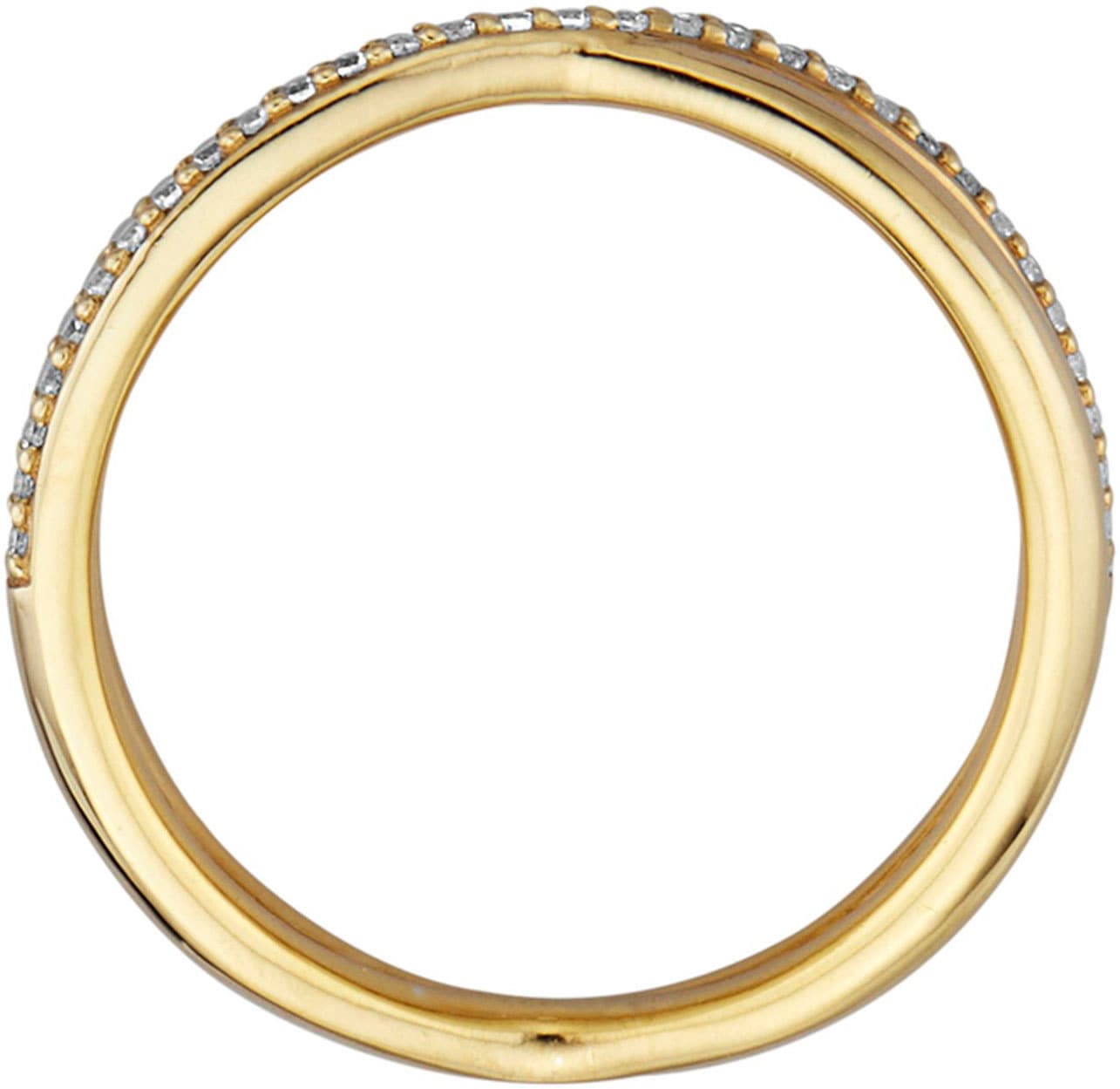 Firetti Fingerring »Schmuck Geschenk Silber 925 Damenring Ring Kreuz« mit Zirkonia (synth.)