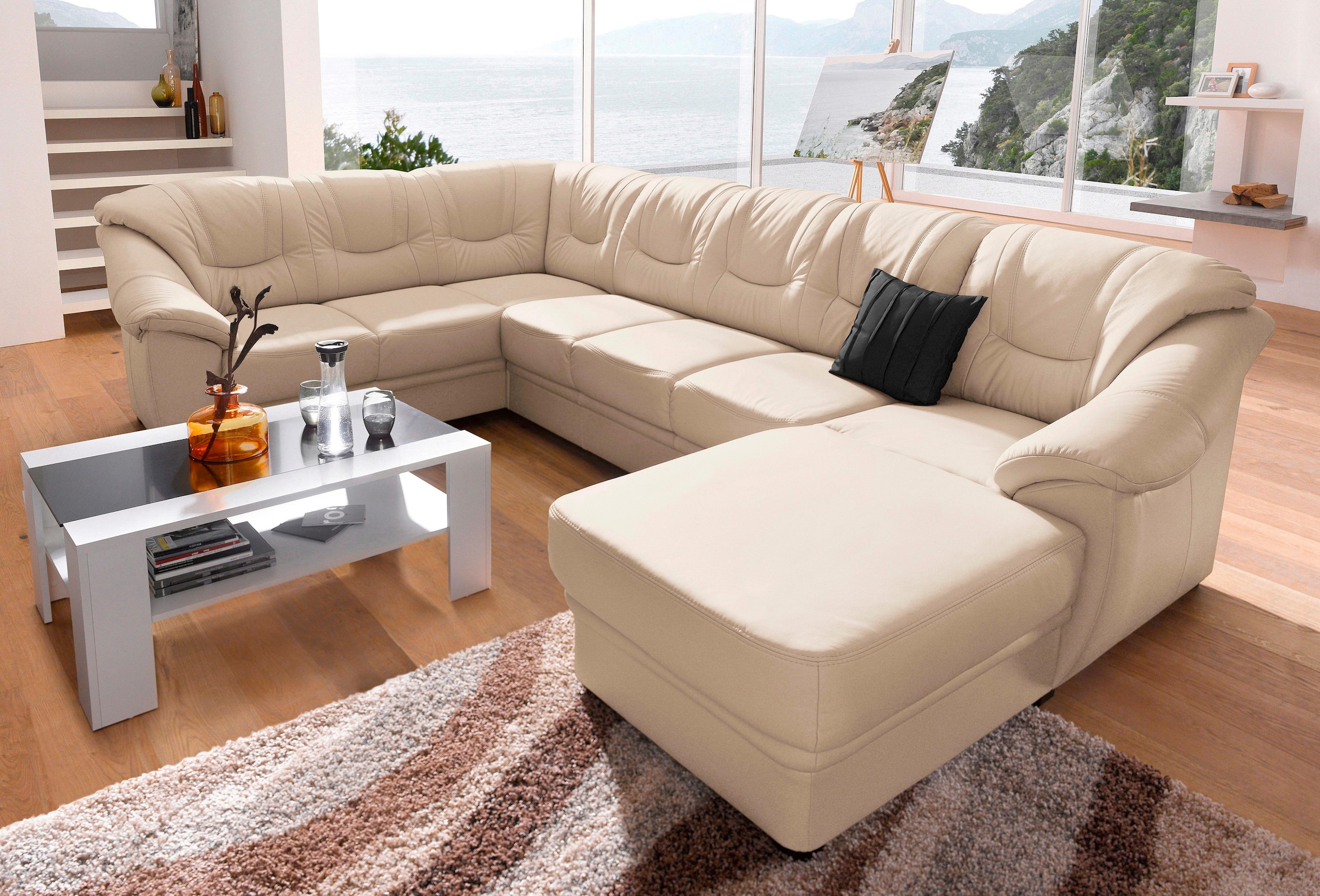 sit&more Wohnlandschaft »Savona U-Form, B: 320 cm« optional Bettfunktion, F günstig online kaufen