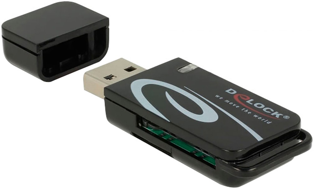 Delock RFID-Kartenleser »Mini USB 2.0 Card Reader mit SD und Micro SD Slot«