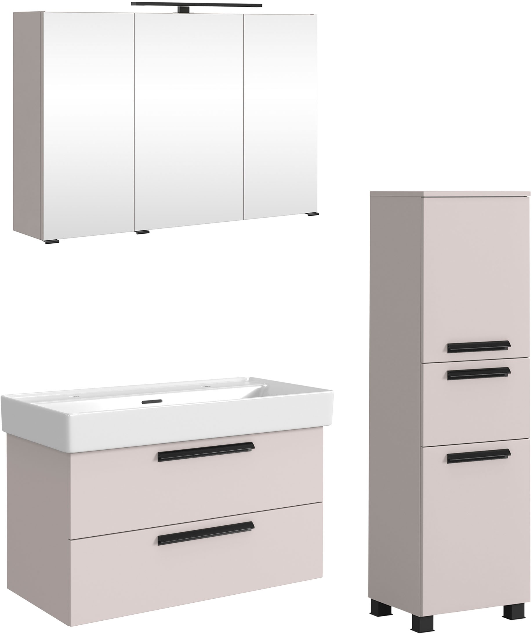 welltime Badmöbel-Set »SALVADA, 3tlg-Set, gedämpfte Scharniere, Softclose, günstig online kaufen