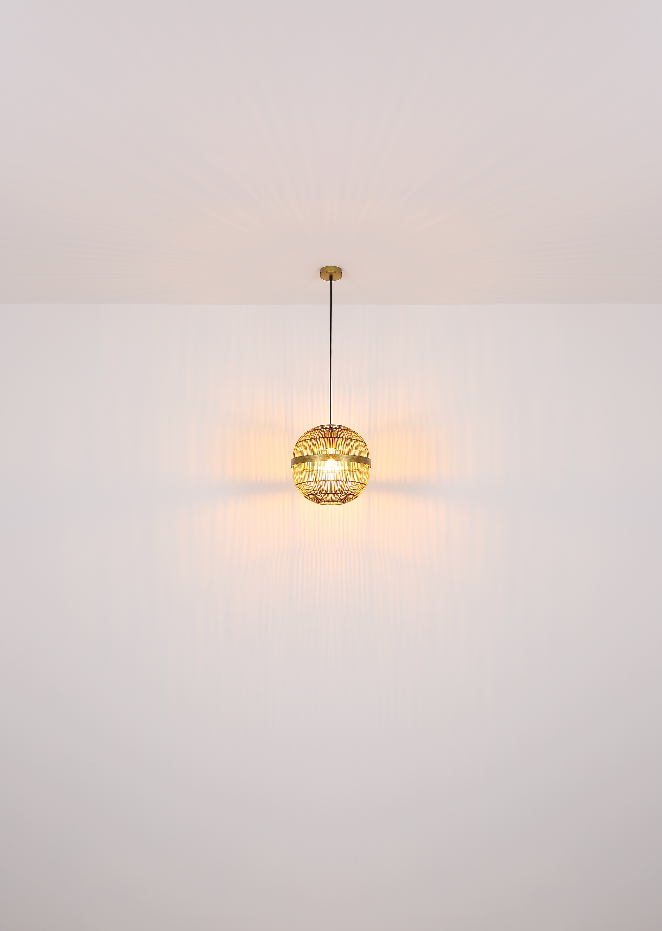 GLOBO LIGHTING Hängeleuchte »HERMI II« E27 1 Stk. Hängelampe altmessing Metallgeflecht Höhe kürzbar Esstisch