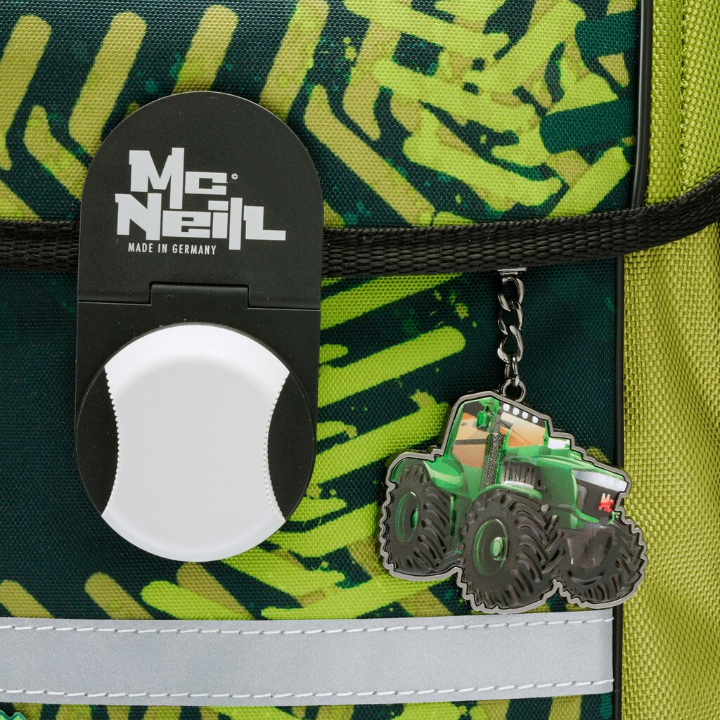 McNeill Schulranzen »McLight 2, Traktor«, reflektierende Streifen auf den Schultergurten-retroreflektierende Flächen