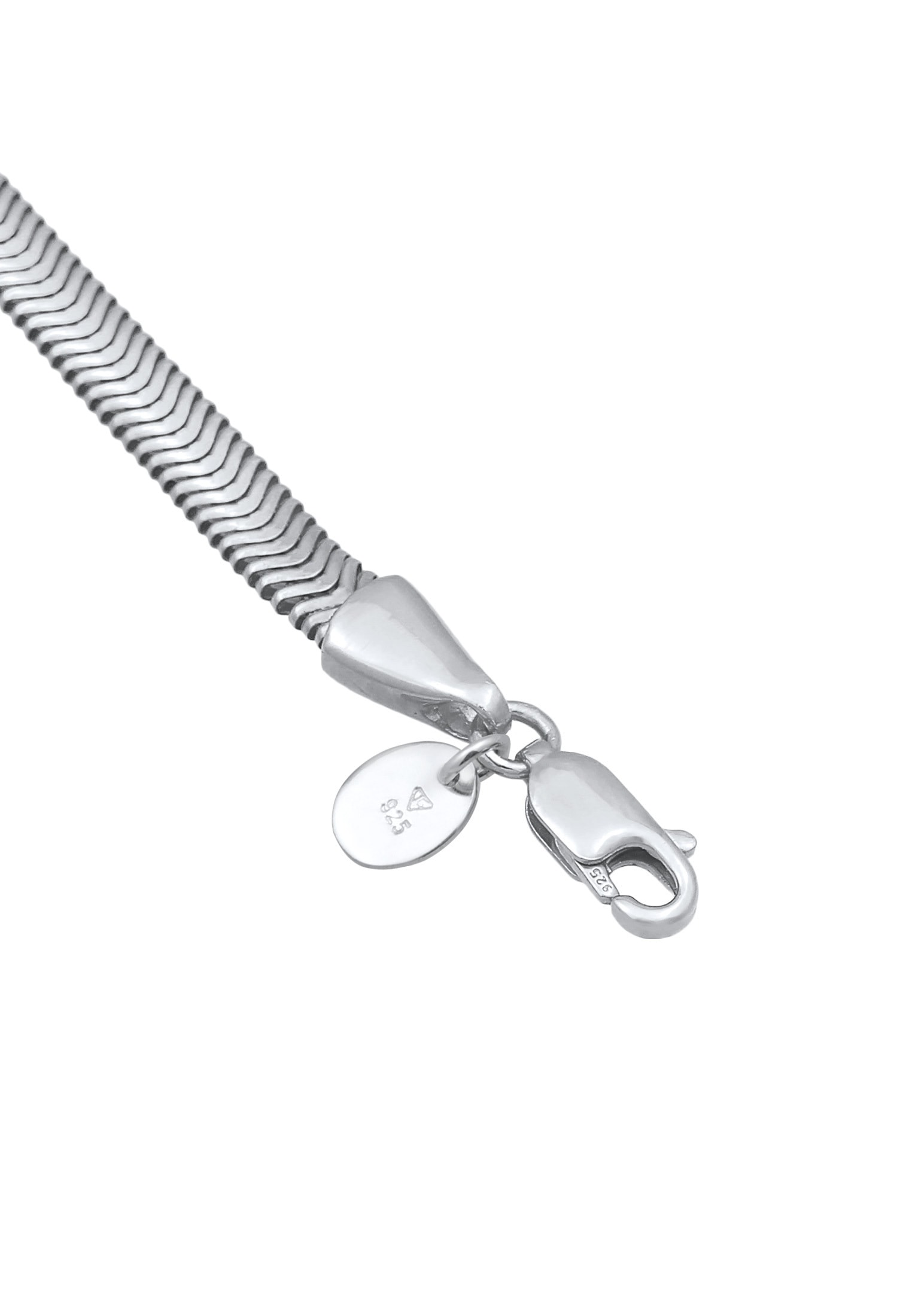 Elli Premium Fußkette »Schlangenkette Flach Elegant 925 Silber«