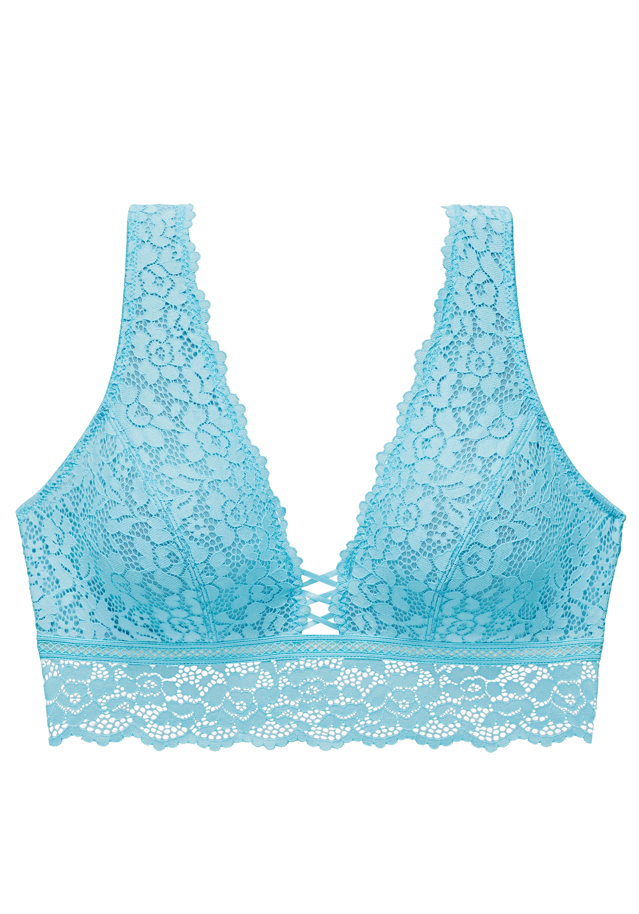 Vivance Bralette-BH, ohne Bügel, rundherum aus floraler Spitze, Dessous