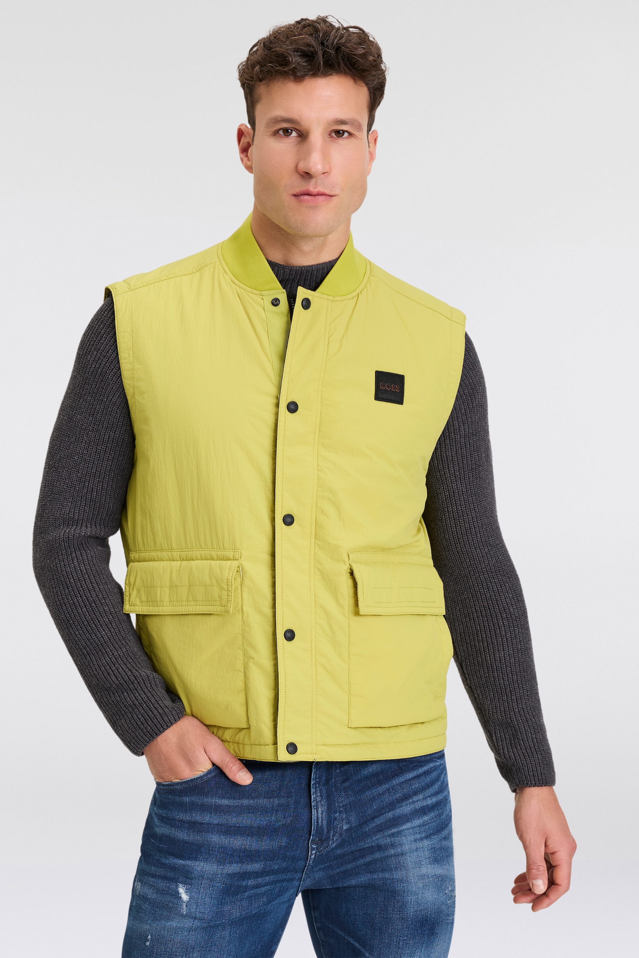 BOSS ORANGE Kurzweste »Ocomo« mit Markenlabel Open Green398 48 48 Jacke von Boss Orange Menswear