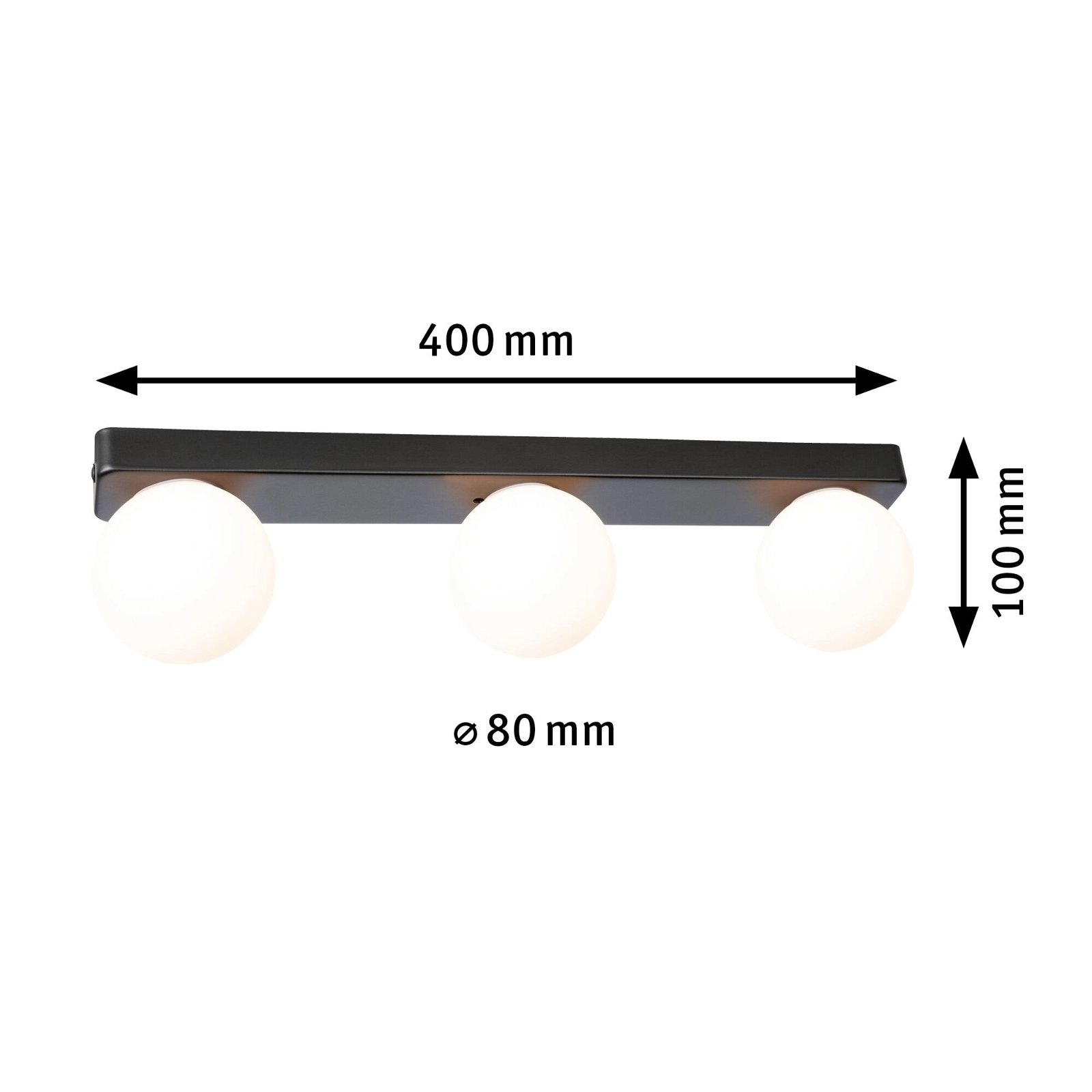 Paulmann Wandleuchte »Selection Bathroom Gove IP44 max. 3x20W Balken Glas/Metall«, 3 flammig, Leuchtmittel G9 | ohne Leuchtmittel, G9