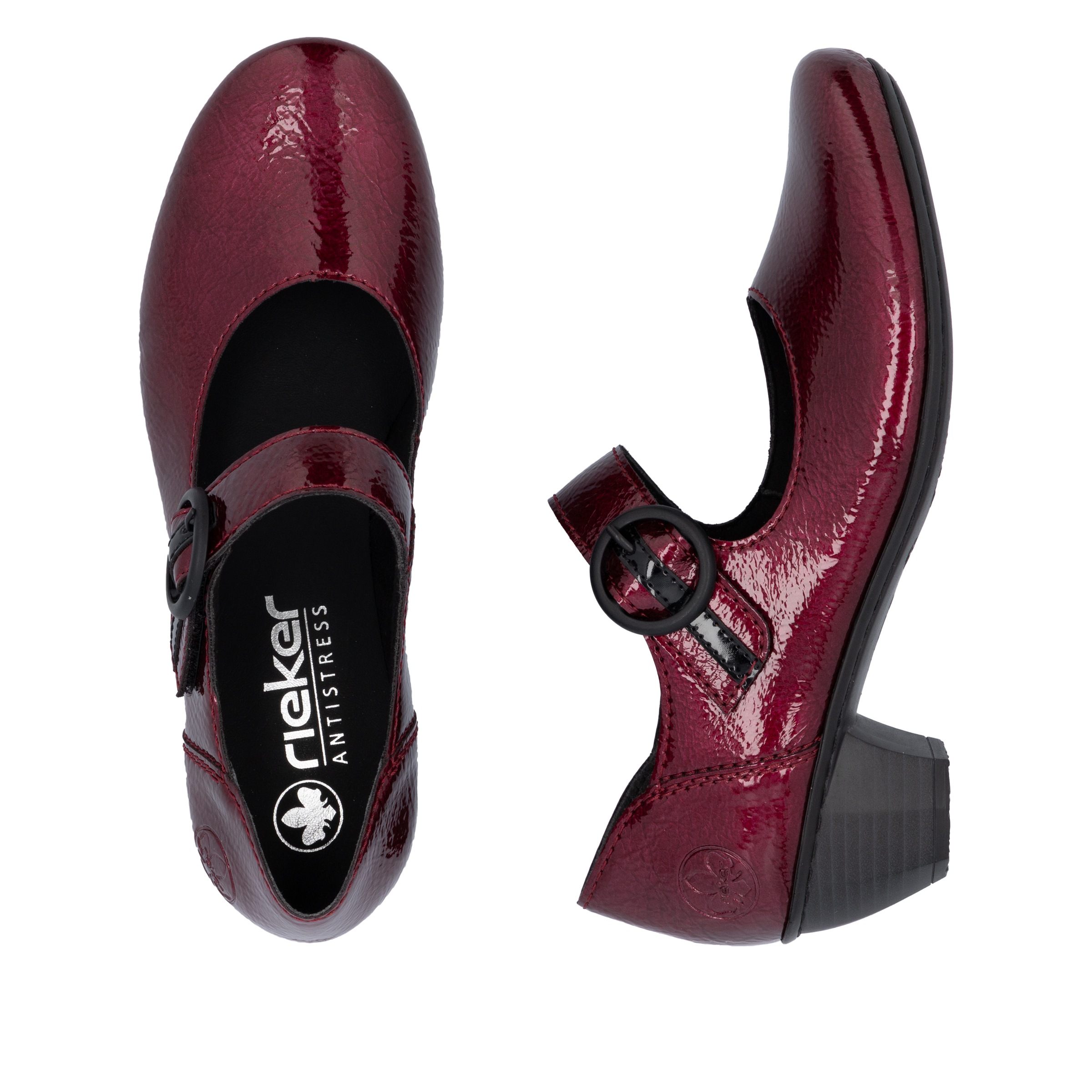 Rieker Spangenpumps, Riemchenpumps, Festtagsschuh, Trichterabsatz, mit weicher Innensohle