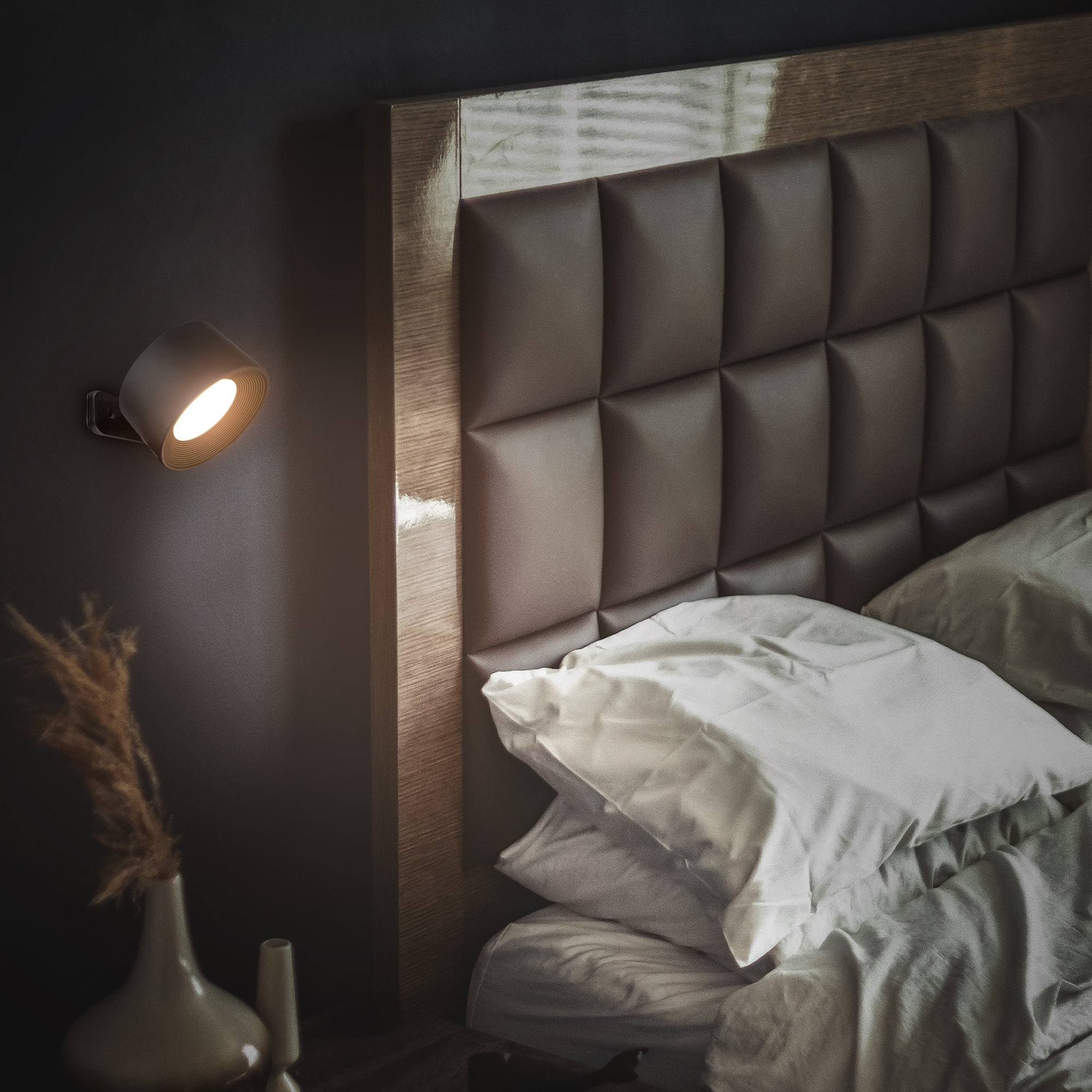 B.K.Licht LED Wandleuchte »BKL1597 Magnetische Akku Wandlampe, 3-Stufen Dimmer, mit USB-C«, 1 flammig, Leuchtmittel LED-Modul | LED fest integriert, CCT-Funktion, 150Lm, 2W, 14h Leuchtdauer, 4,5 x 8 x 9,5 cm, Schwarz