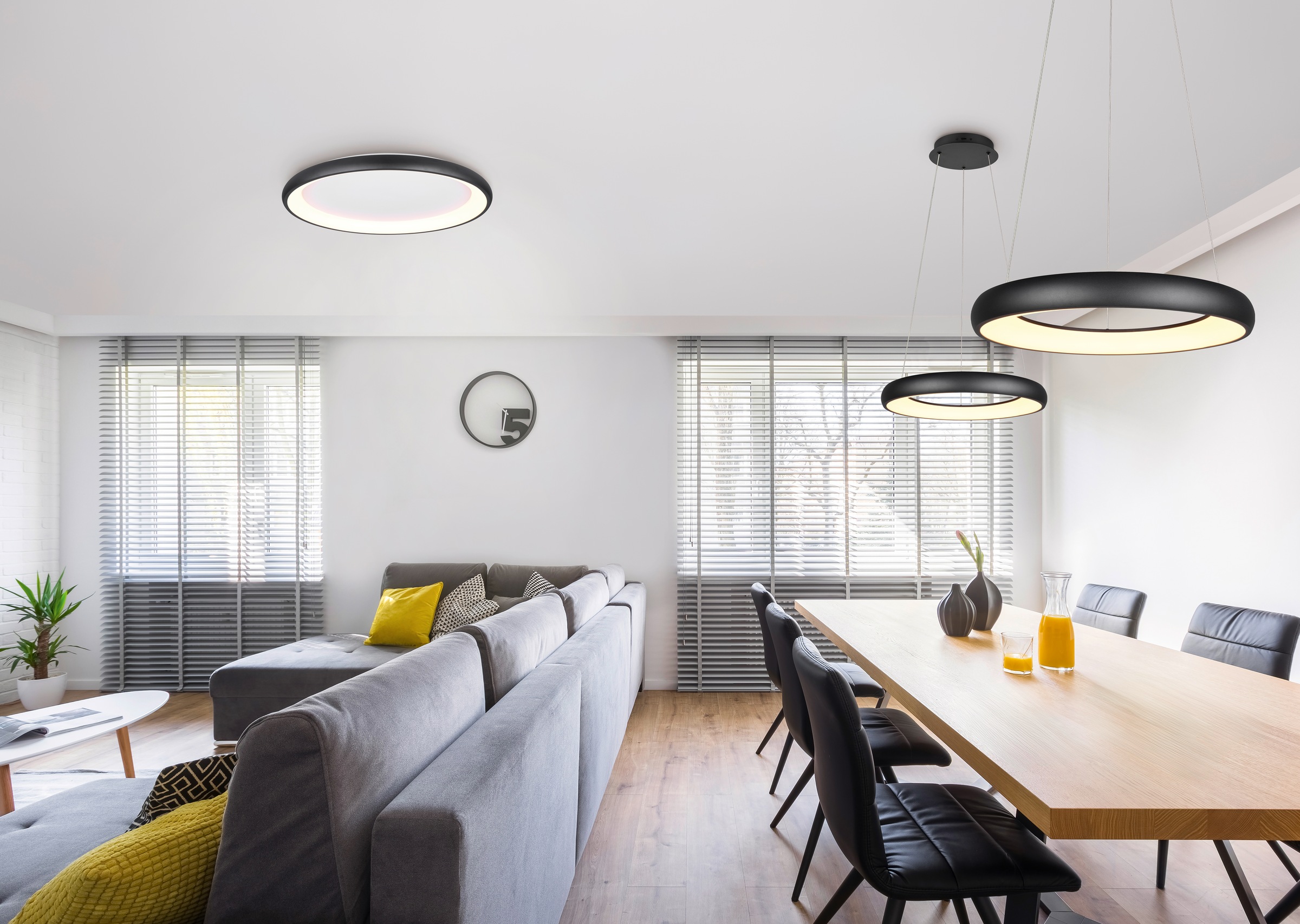 TRIO Leuchten LED Deckenleuchte »CARDONA, runde LED Deckenlampe Büro, Ø 75c günstig online kaufen